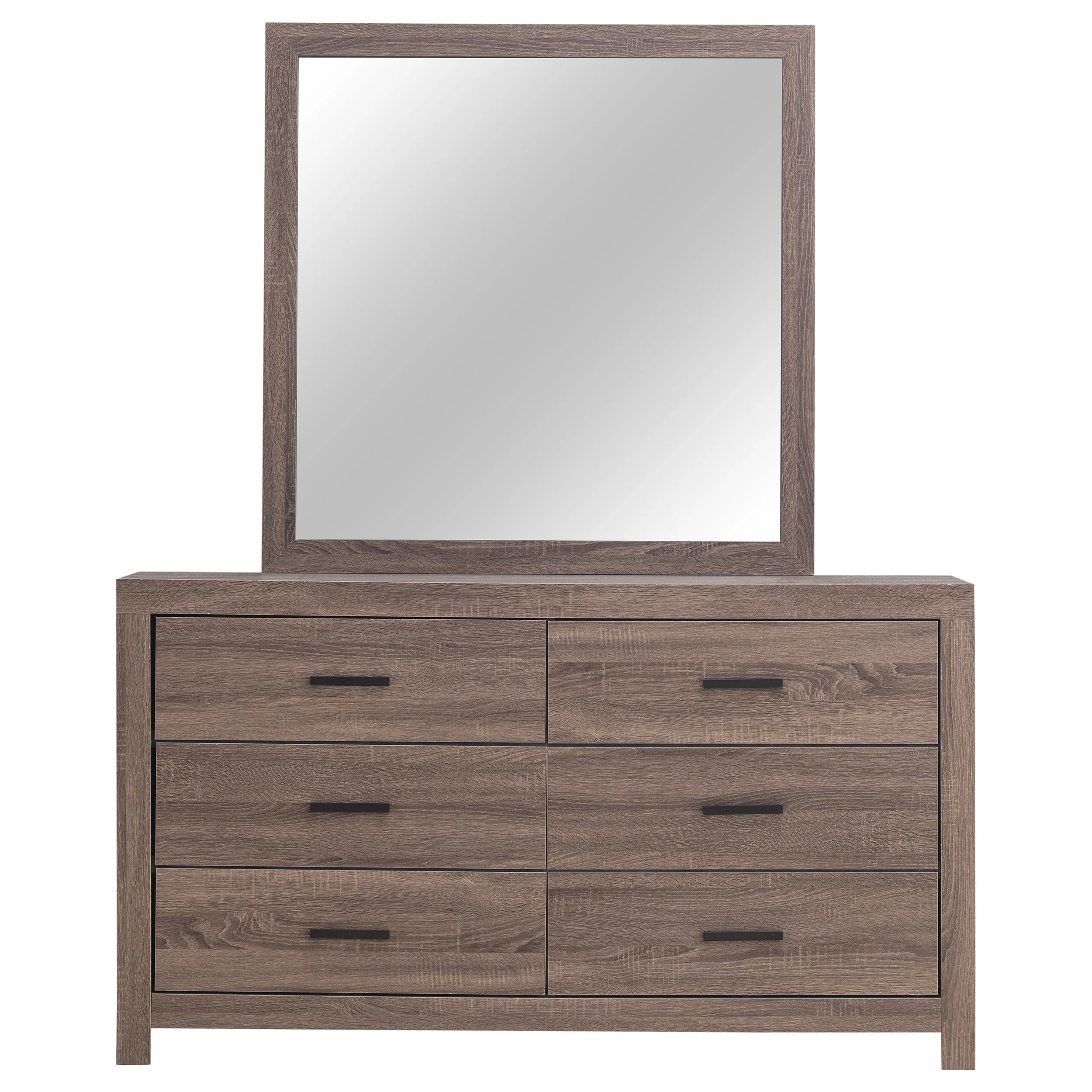 Brantford 6-Drawer Dresser with Mirror in Barrel Oak - Image 5