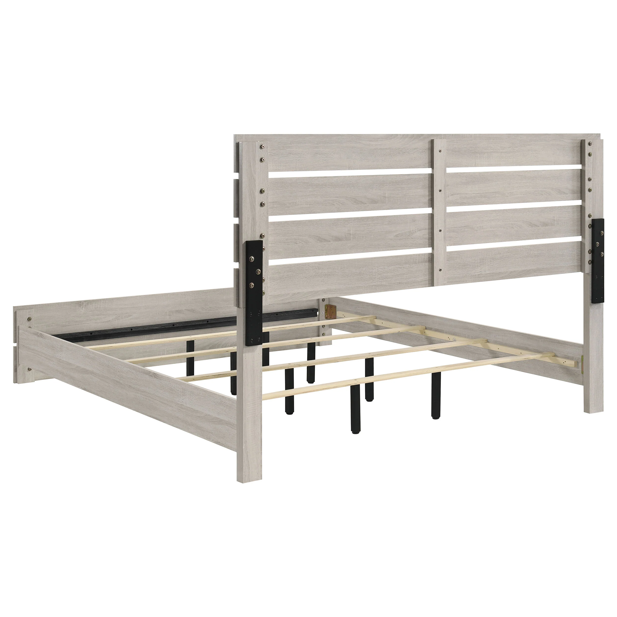 Brantford Wood Eastern King Panel Bed Coastal White - Image 4