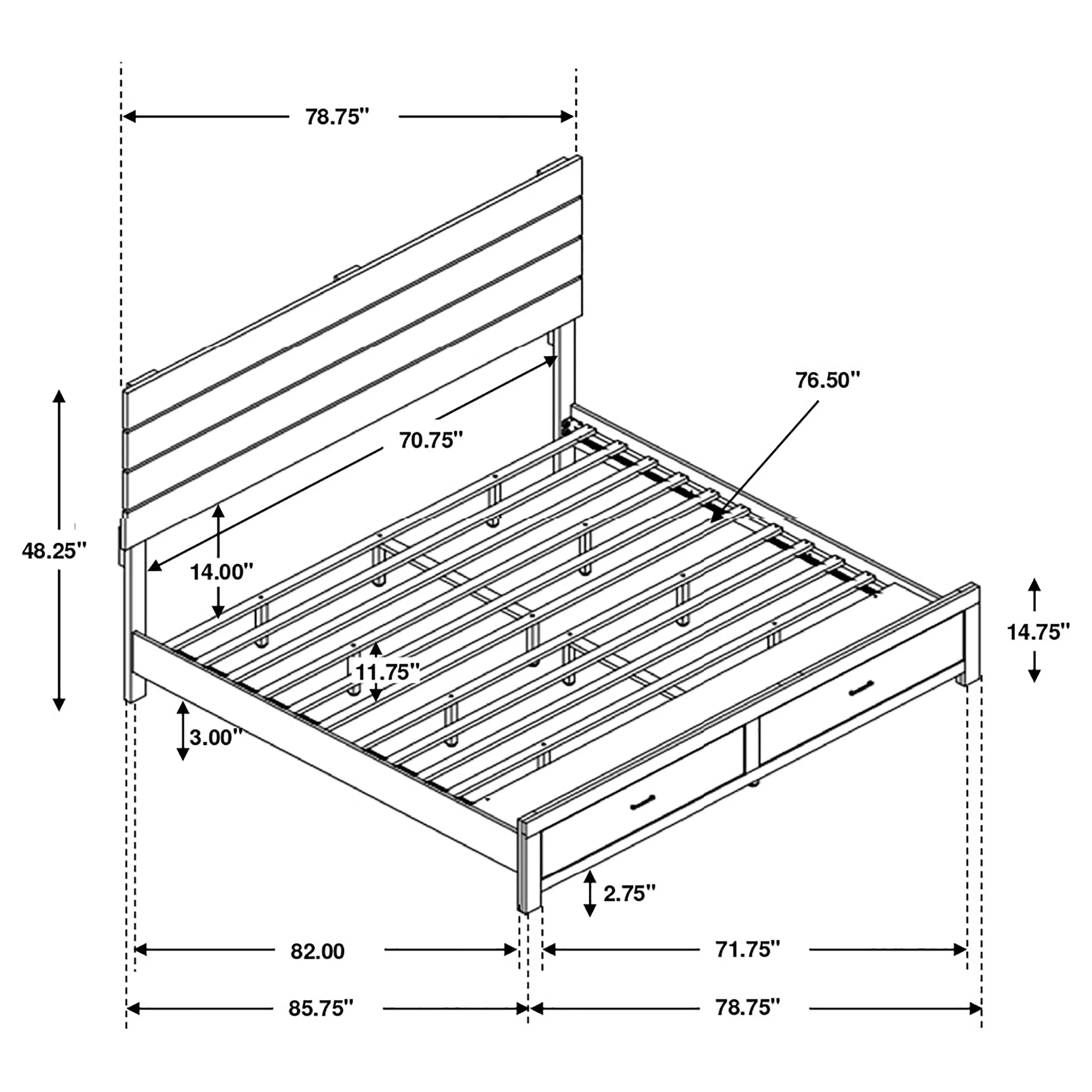 Brantford Wood Eastern King Storage Panel Bed, Barrel Oak - Image 8