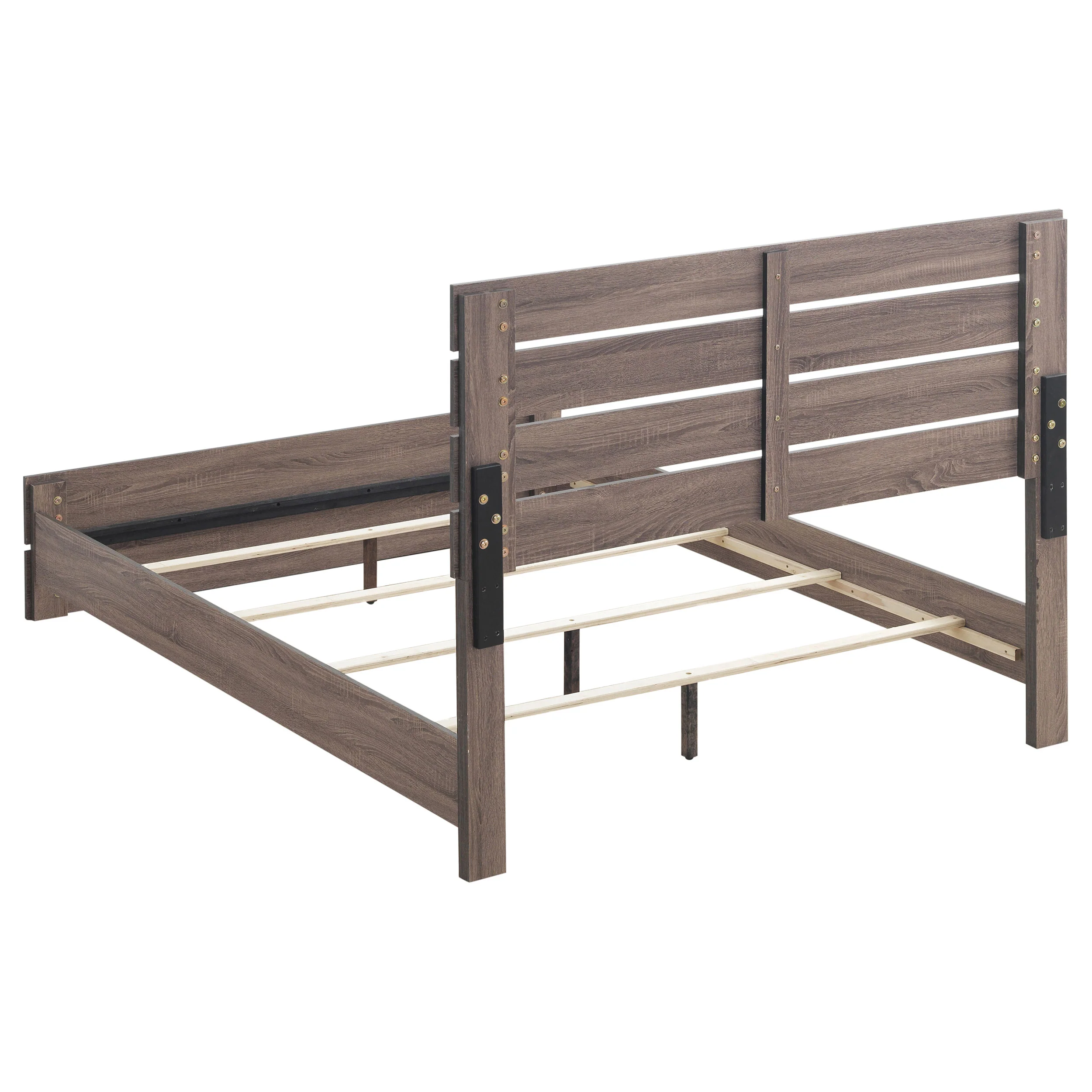 Brantford Wood Queen Panel Bed in Barrel Oak - Image 3