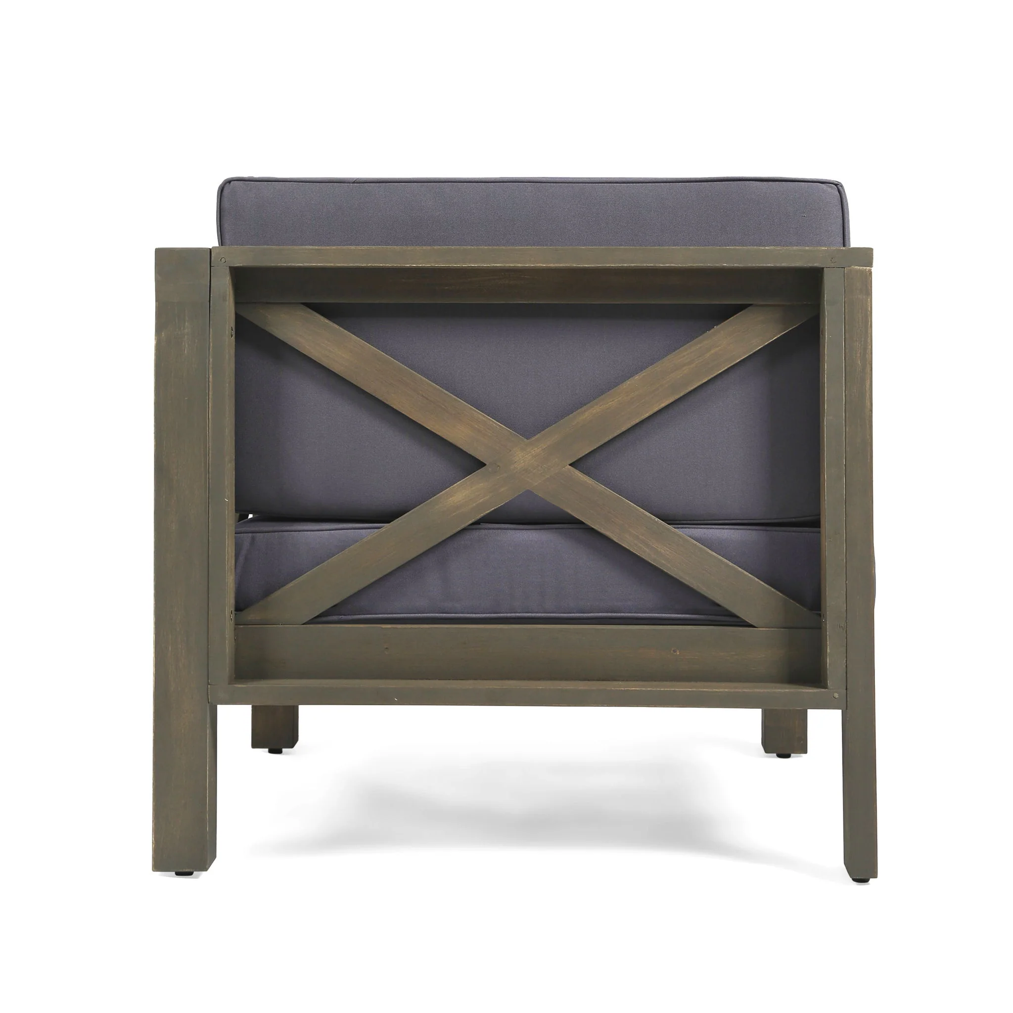 Brava - X Back 2 Seater Sectional Loveseat With Coffee Table - Image 13