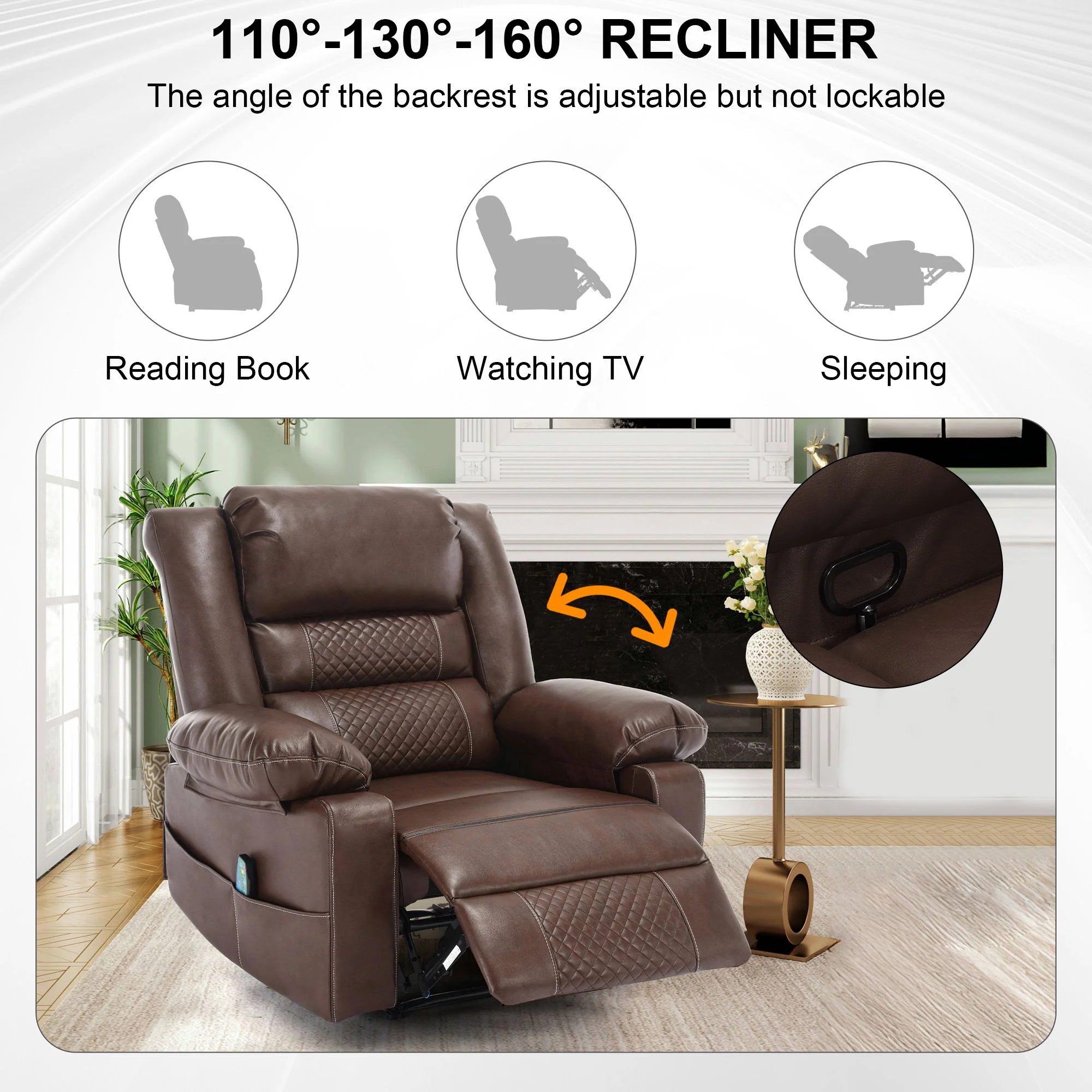 Breathable Massage Recliner Manual Chair - Image 6