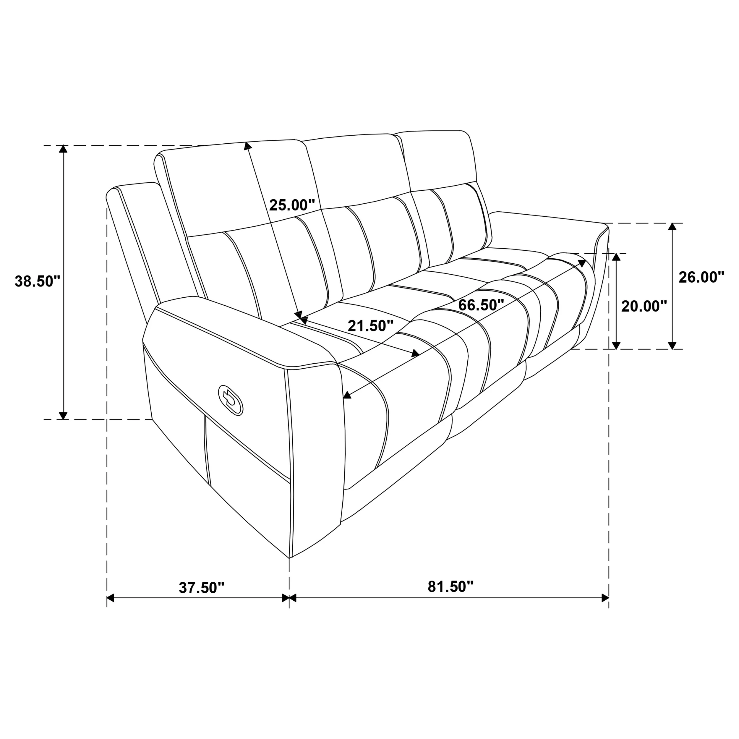 Brentwood Upholstered Motion Reclining Sofa in Taupe - Image 11