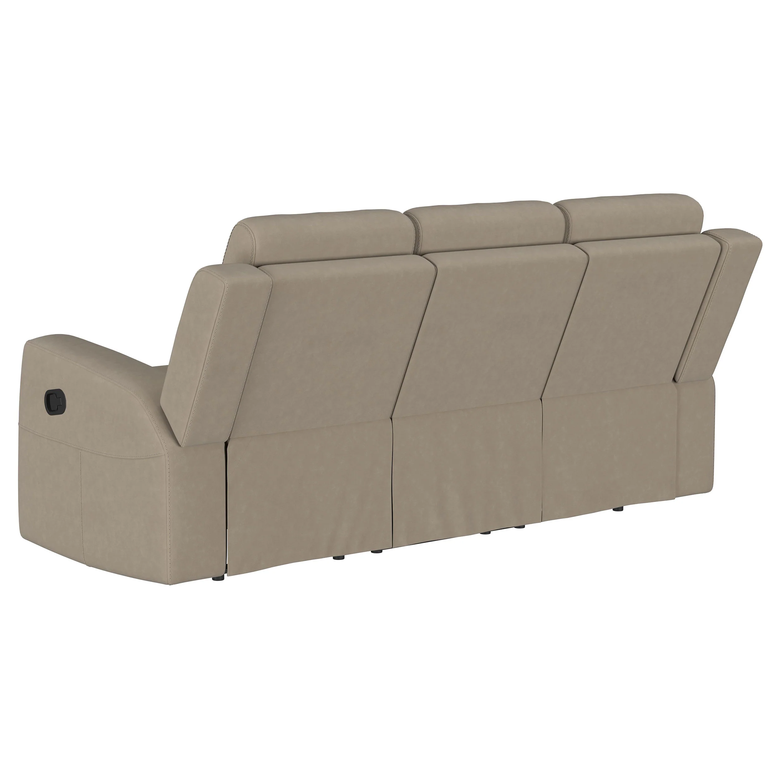 Brentwood Upholstered Motion Reclining Sofa in Taupe - Image 6