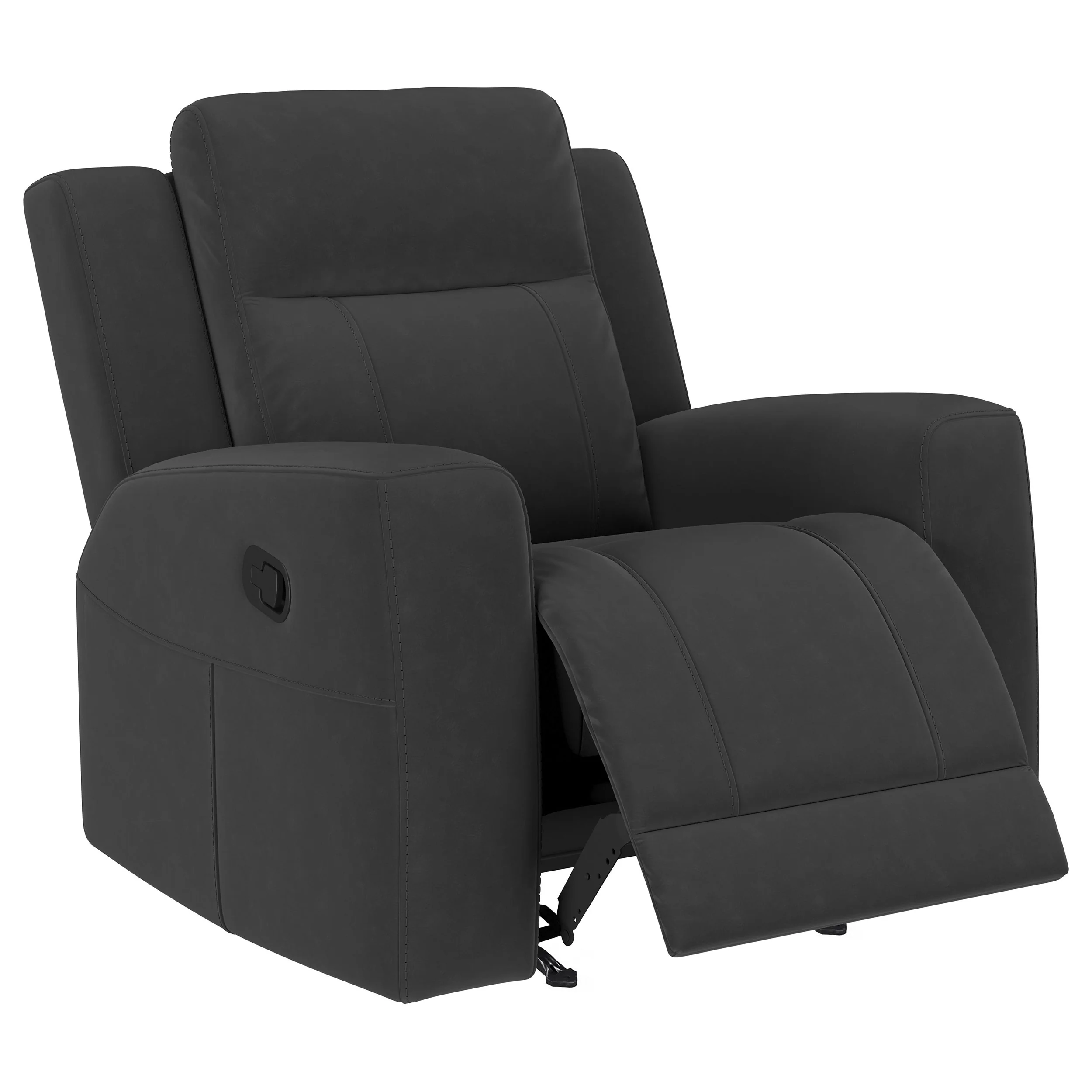 Brentwood Upholstered Rocker Recliner - Dark Charcoal - Image 3