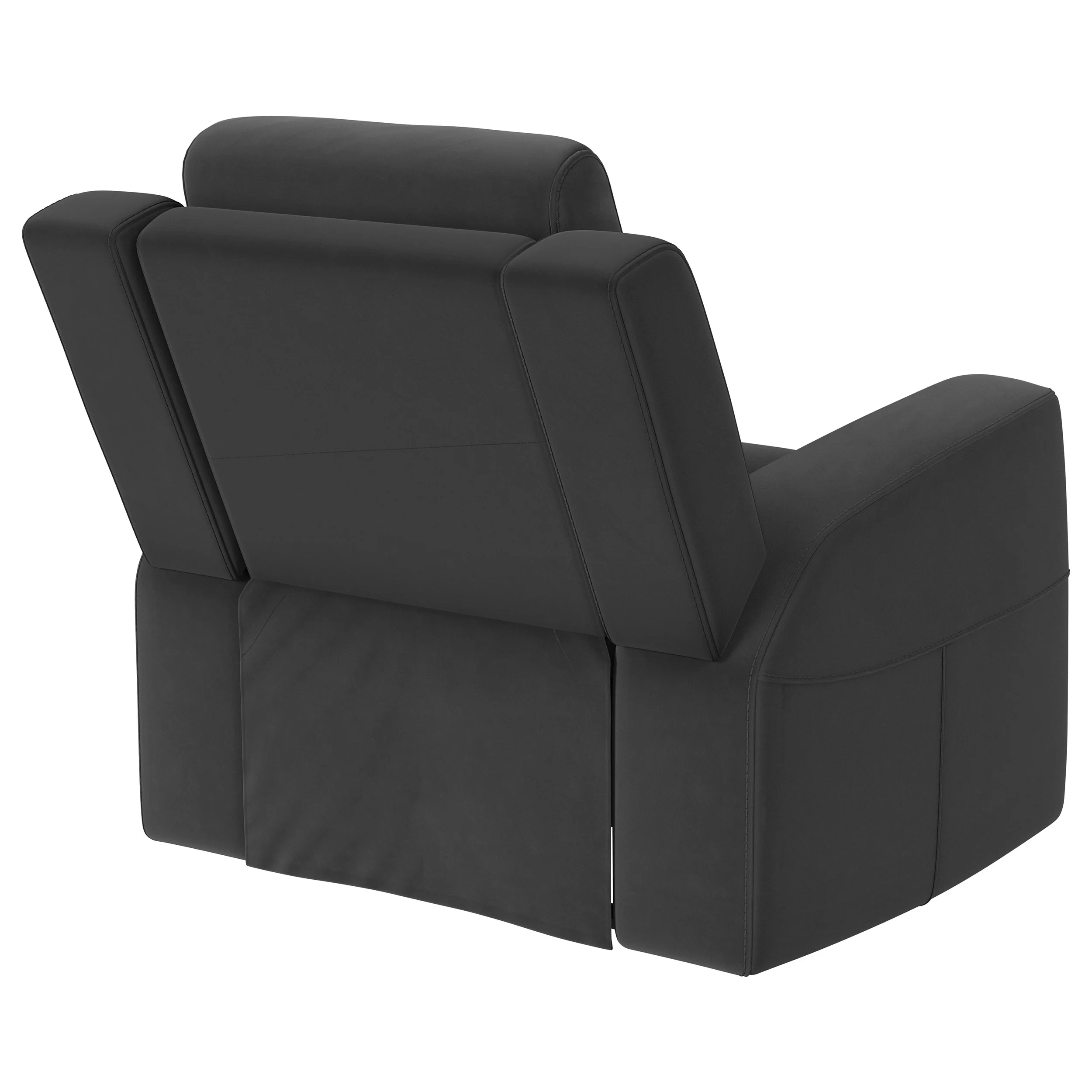 Brentwood Upholstered Rocker Recliner - Dark Charcoal - Image 7
