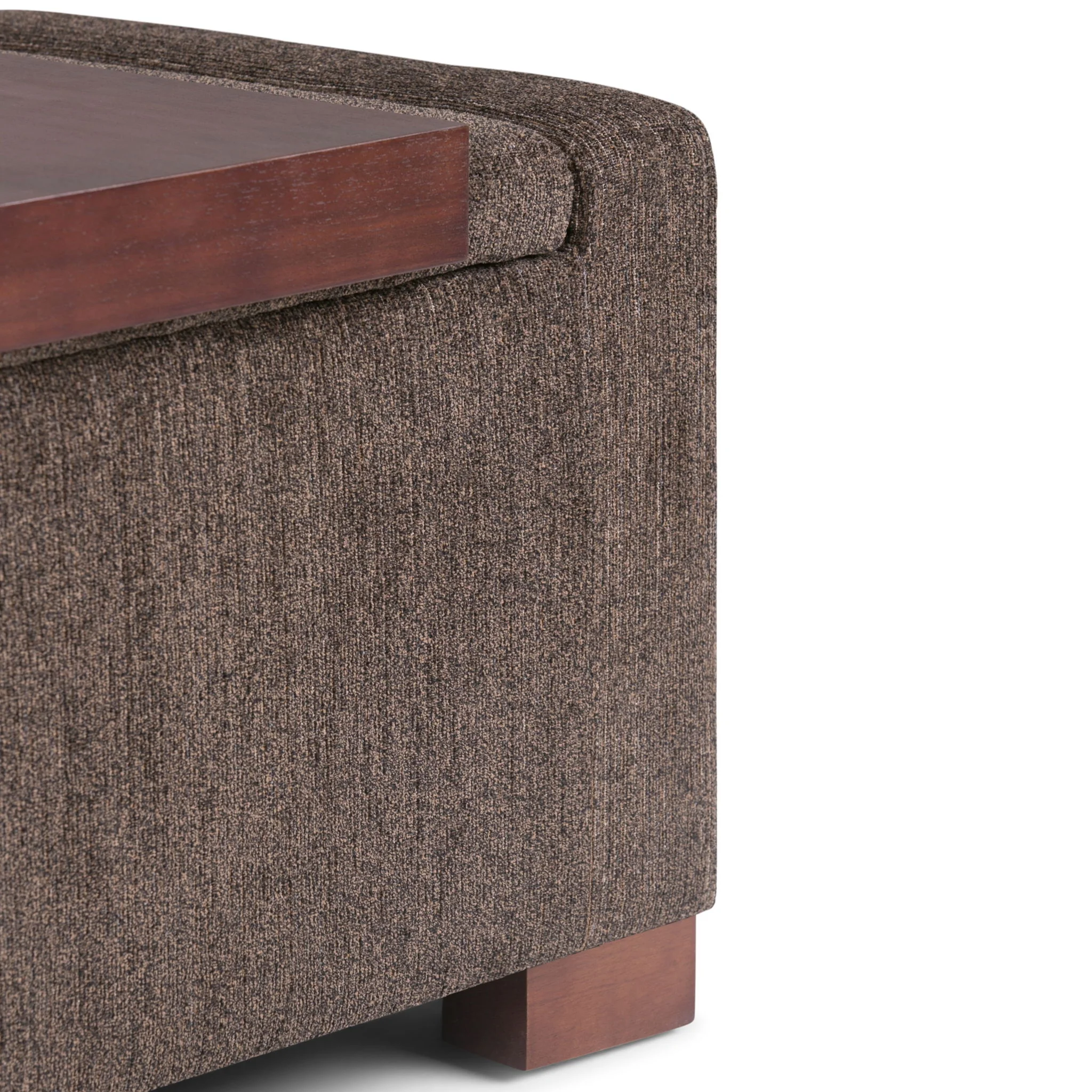 Bretton - Lift Top Storage Ottoman - Deep Umber Brown - Image 5