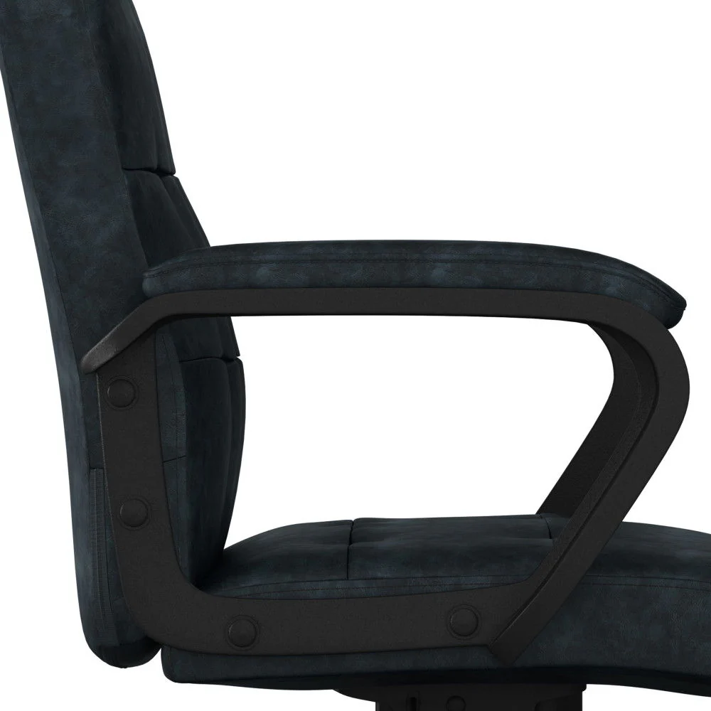 Brewer - Swivel Office Chair - Distressed Blue - Image 2