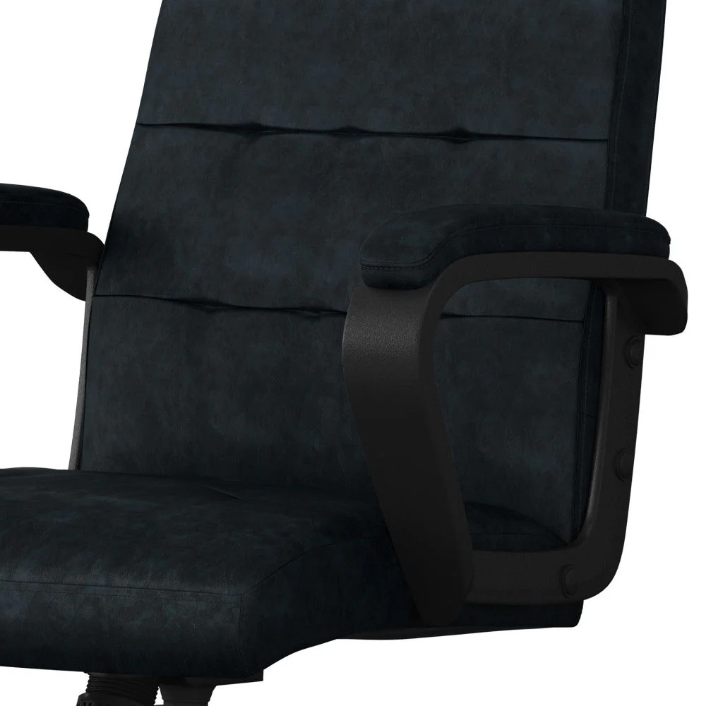 Brewer - Swivel Office Chair - Distressed Blue - Image 4