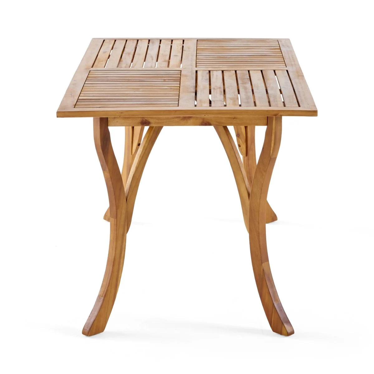 Briarwood Outdoor Dining Set 7 Piece Acacia Wood with Cream Cushions - Image 5