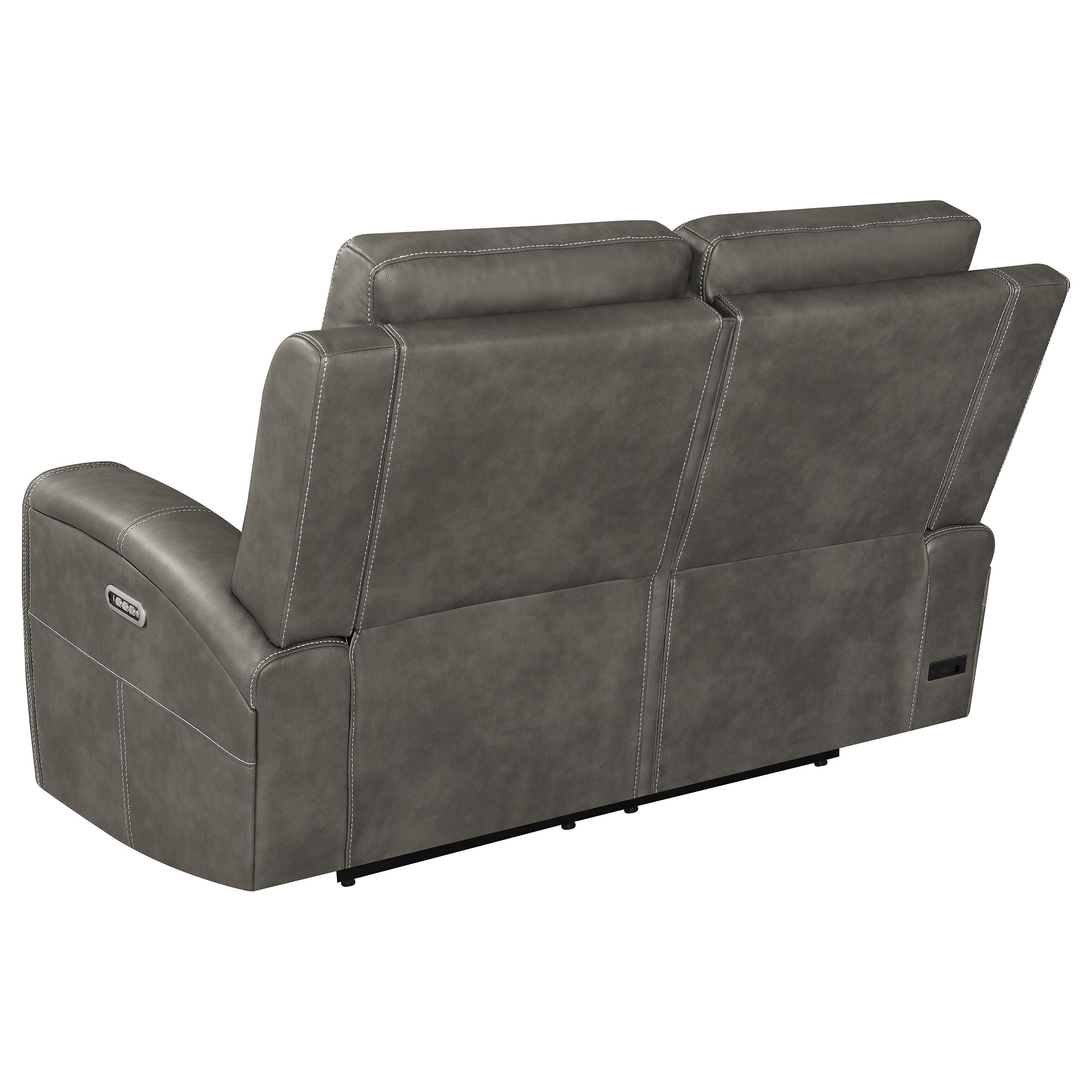 Brickston 2-Piece Triple Power Reclining Sofa Set Charcoal - Image 8