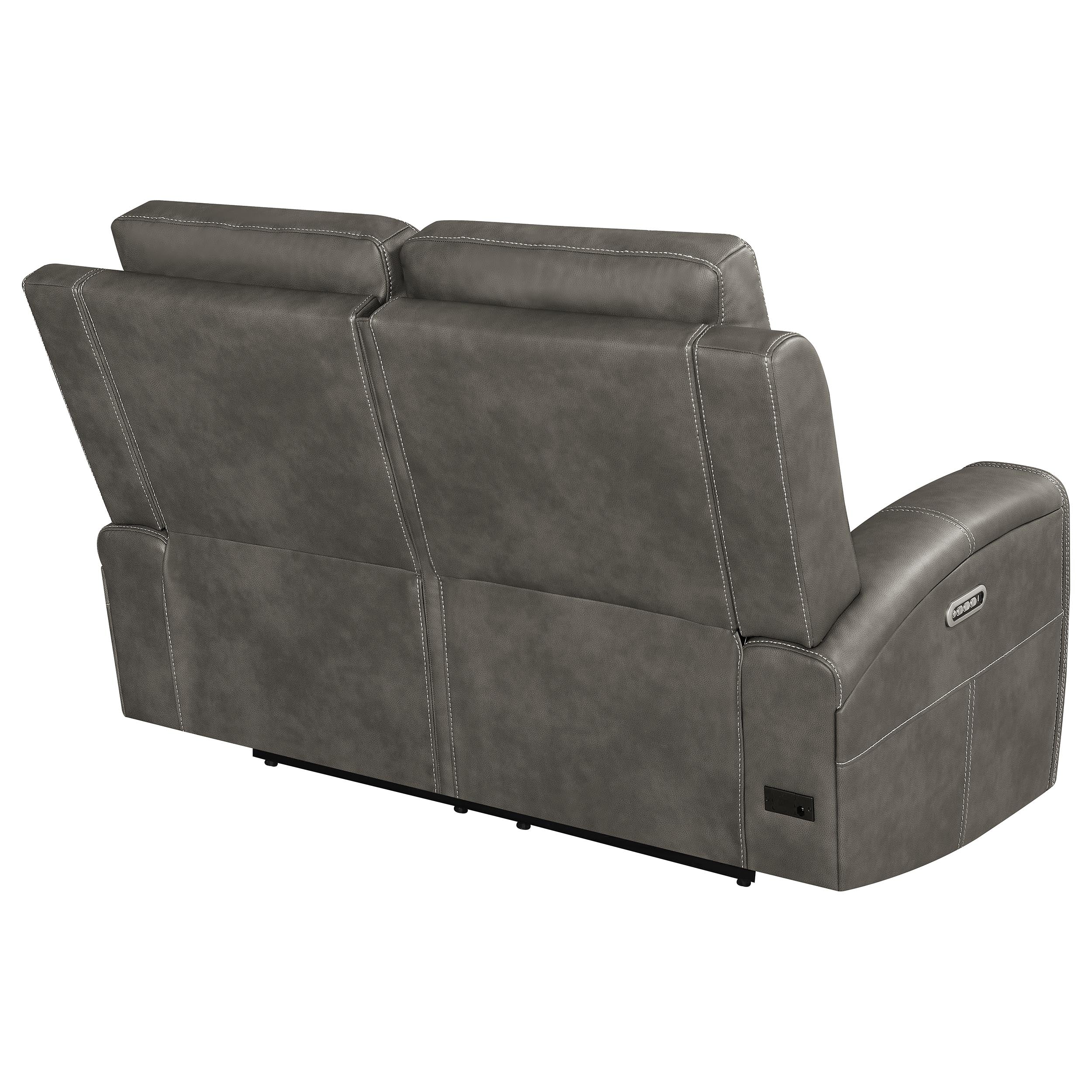 Brickston Triple Power Reclining Loveseat - Charcoal - Image 8