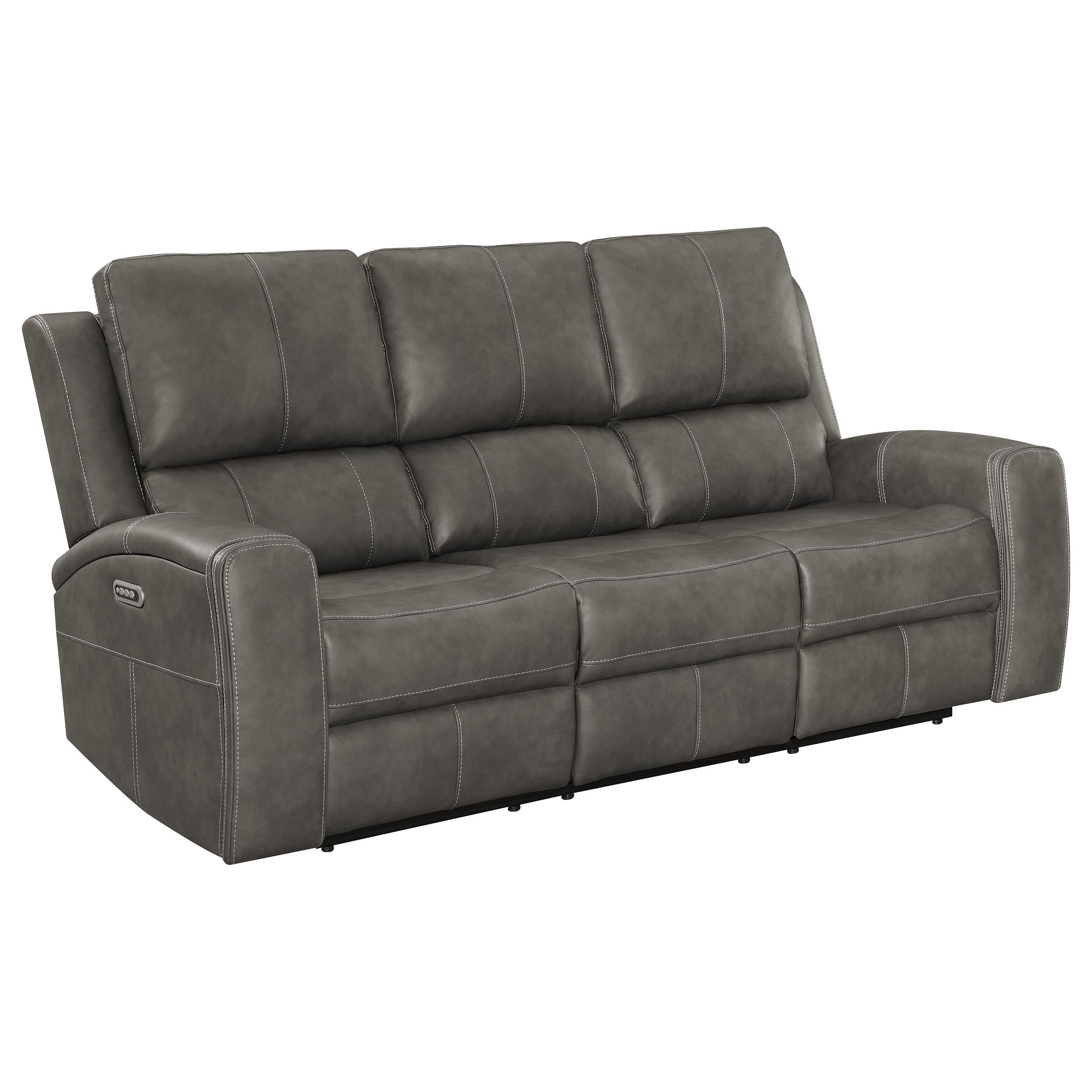 Brickston Triple Power Reclining Sofa - Charcoal - Image 5