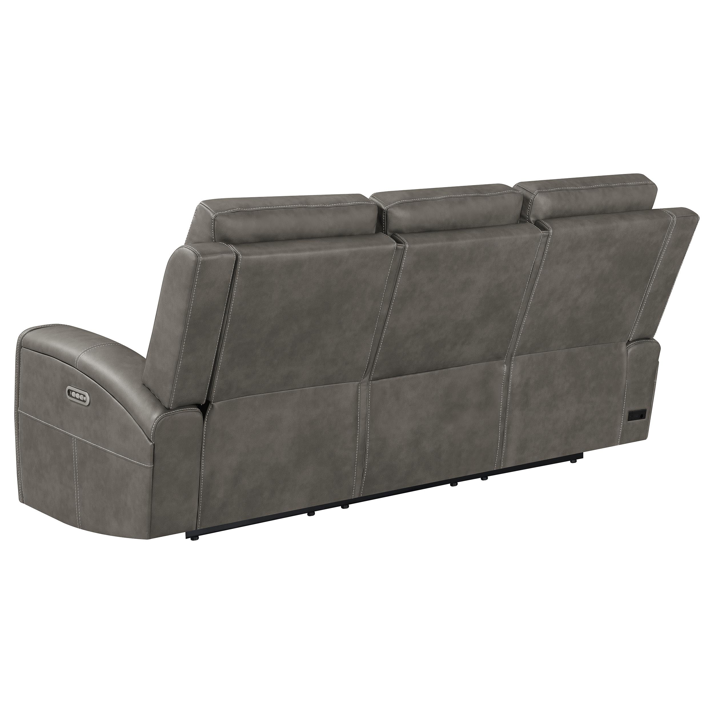 Brickston Triple Power Reclining Sofa - Charcoal - Image 6