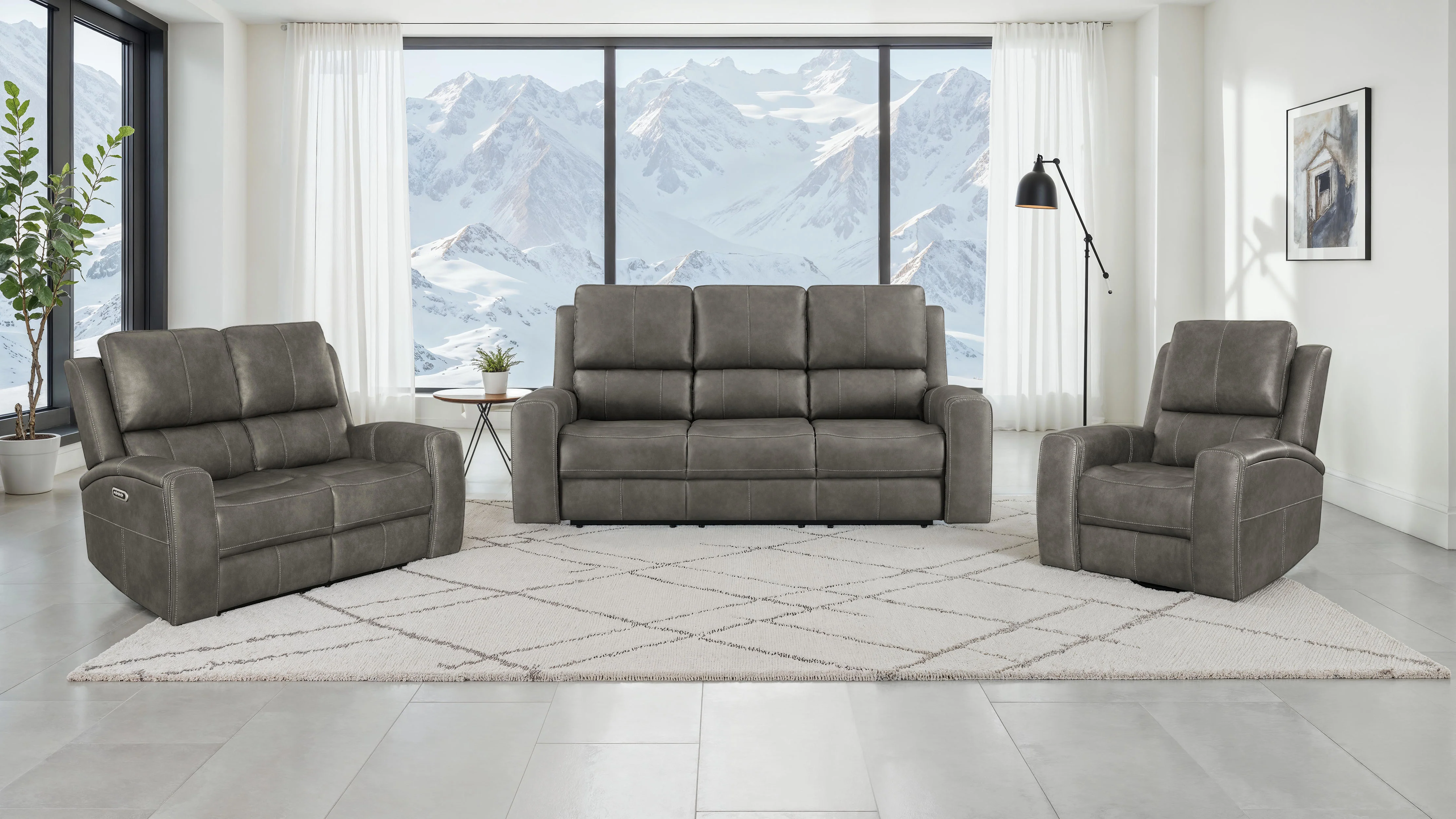 Brickston Triple Power Swivel Glider Recliner Charcoal - Image 15