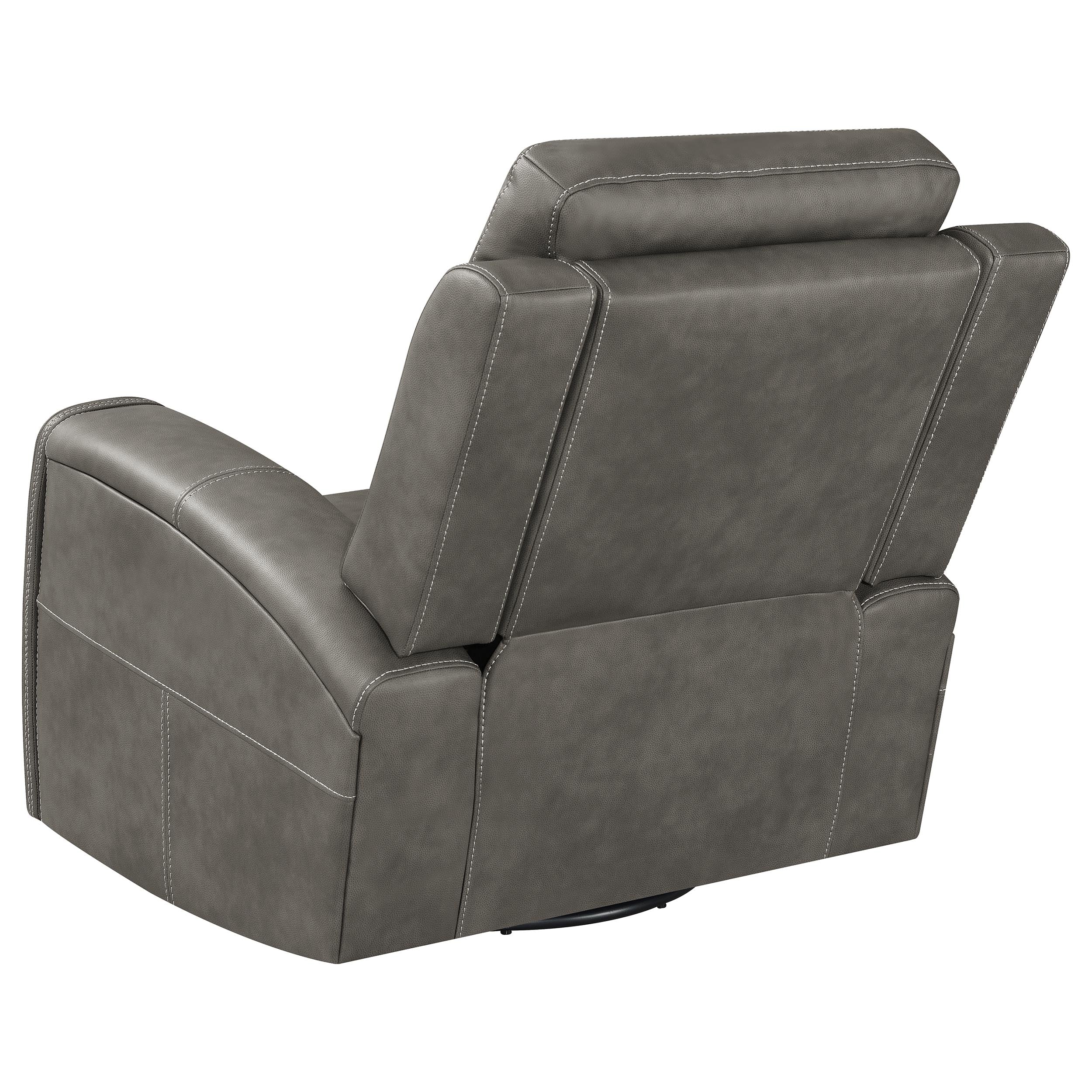Brickston Triple Power Swivel Glider Recliner Charcoal - Image 6
