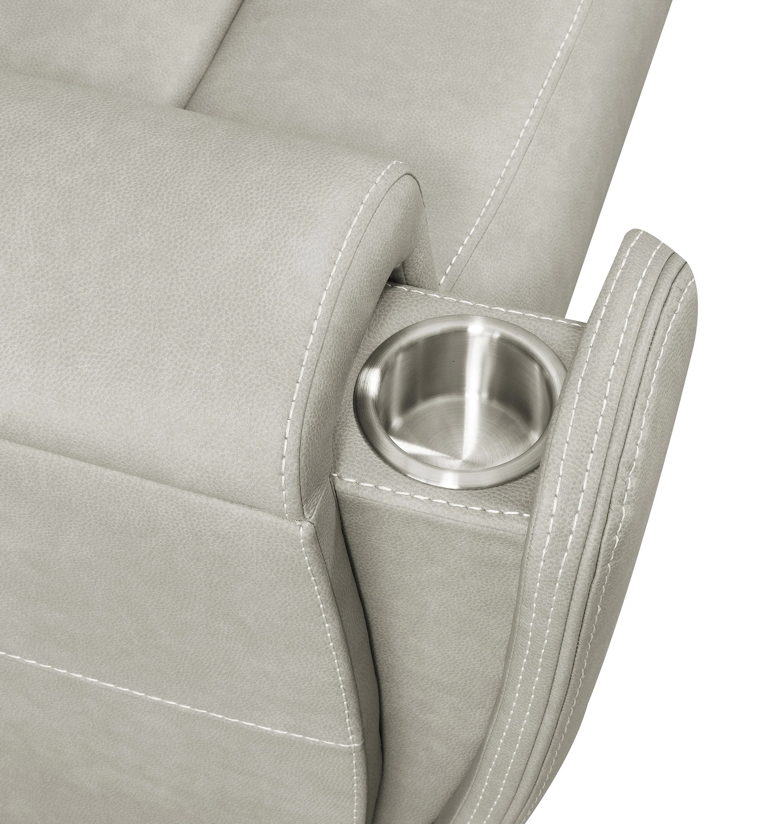 Brickston Triple Power Swivel Glider Recliner in Grey - Image 12