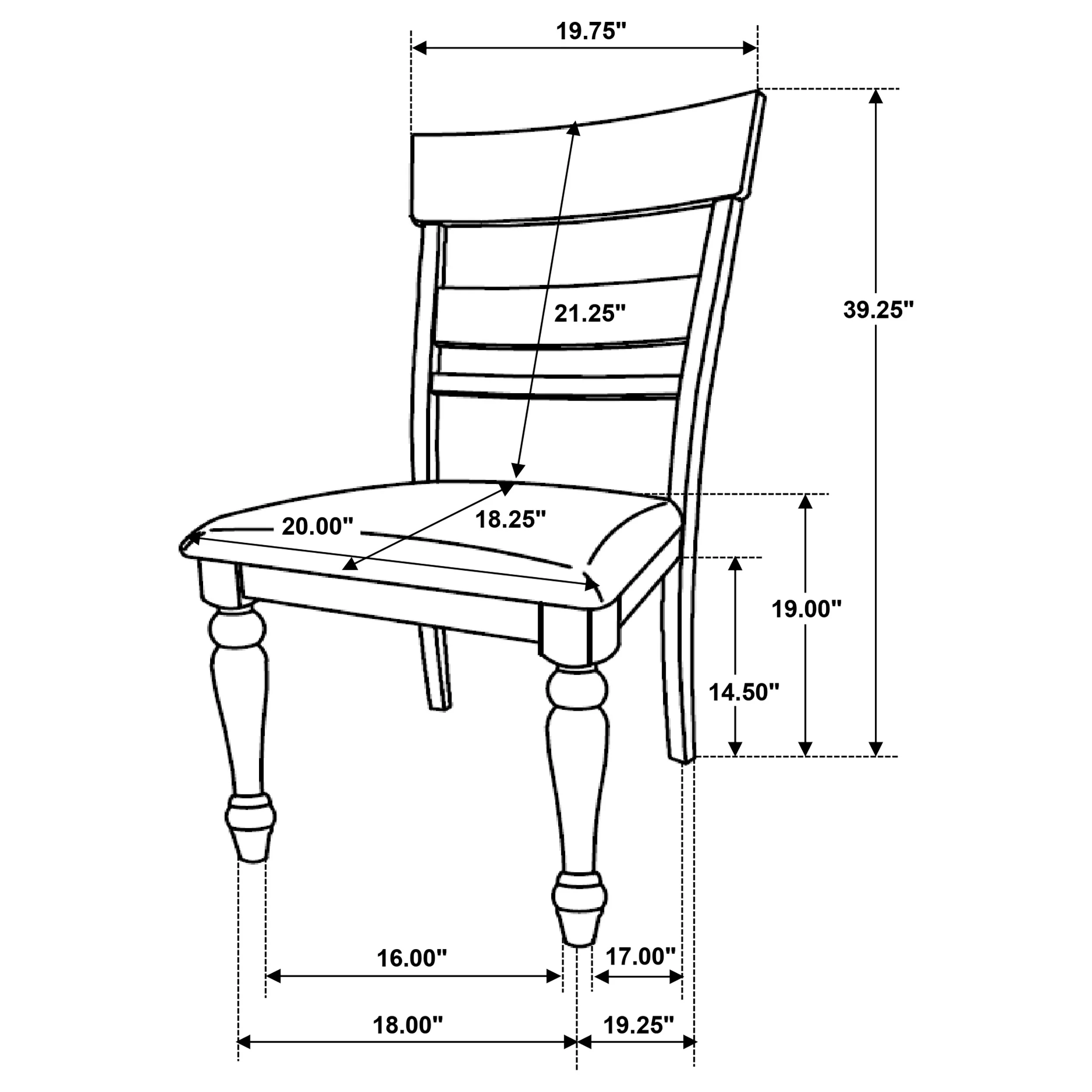 Bridget Wood Dining Side Chair Charcoal, Set of 2 - Image 11