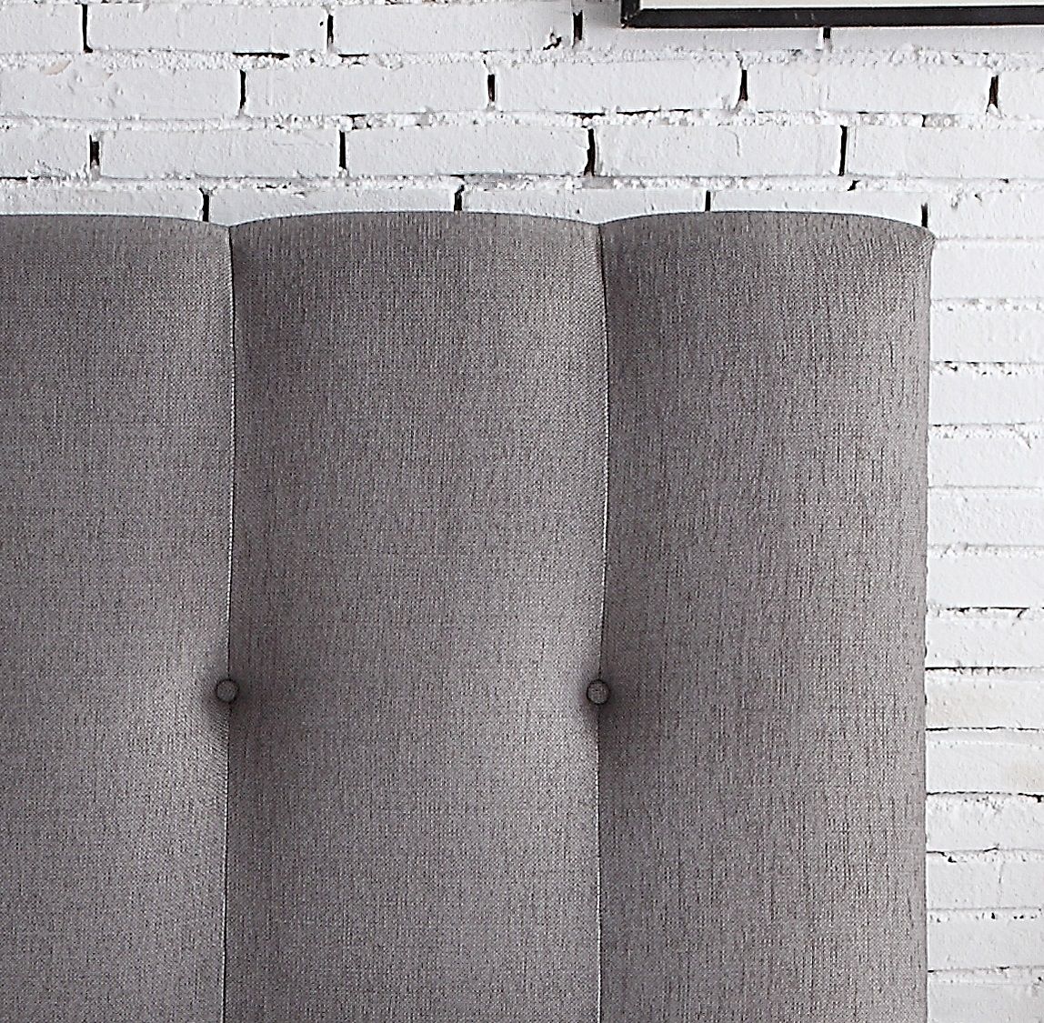 Bridgevine Home - Queen Size Tufted Upholstered Headboard With Nailhead Trim - Gray - Image 5