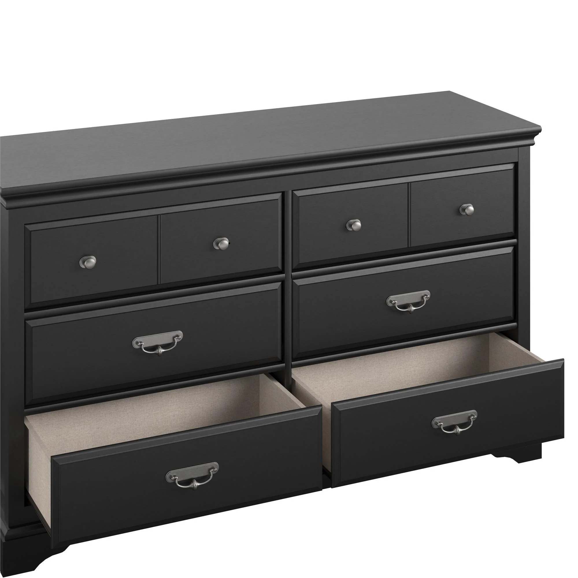 Bristol - 6 Drawer Dresser - Black - Image 2