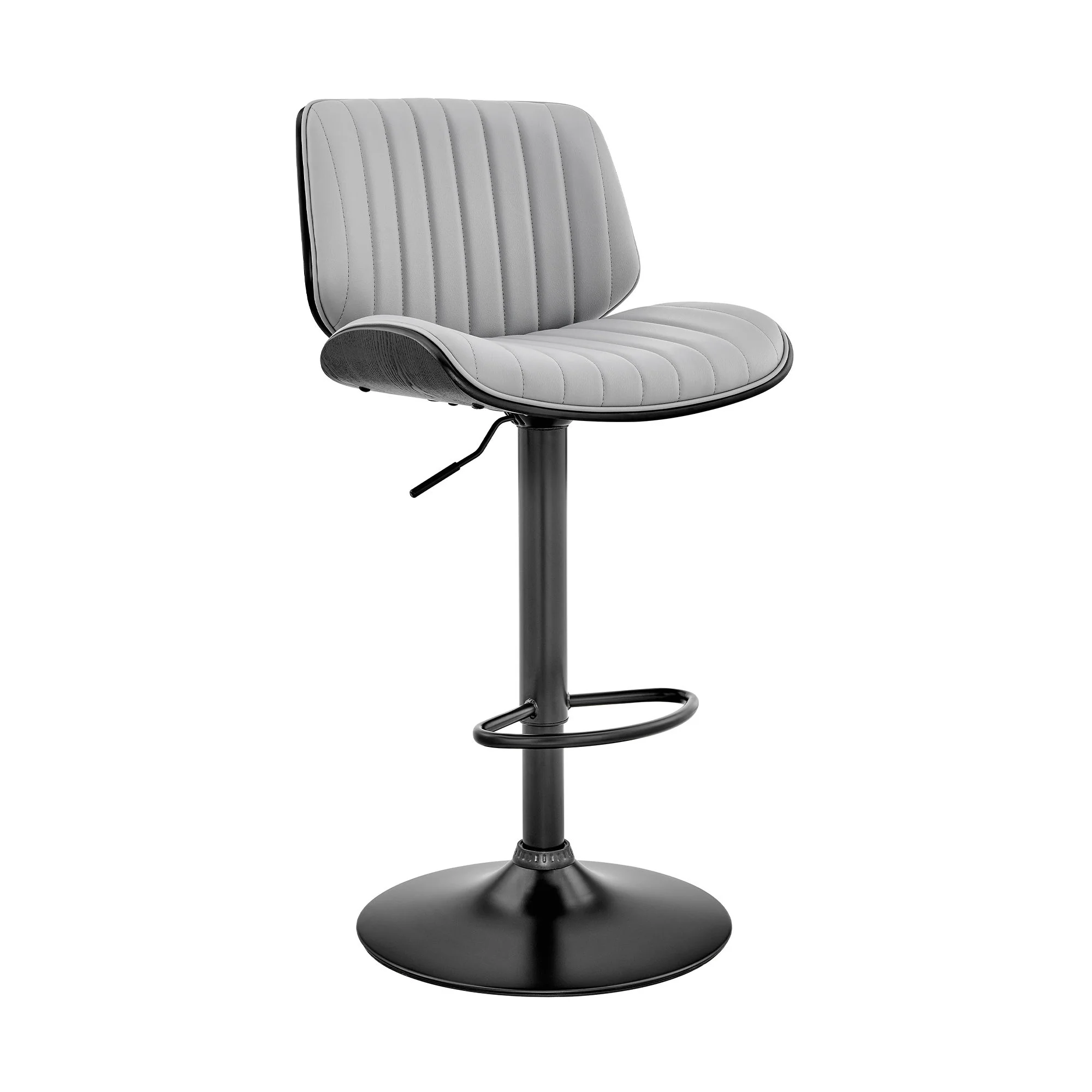 Brock - Adjustable Bar Stool With Black Base