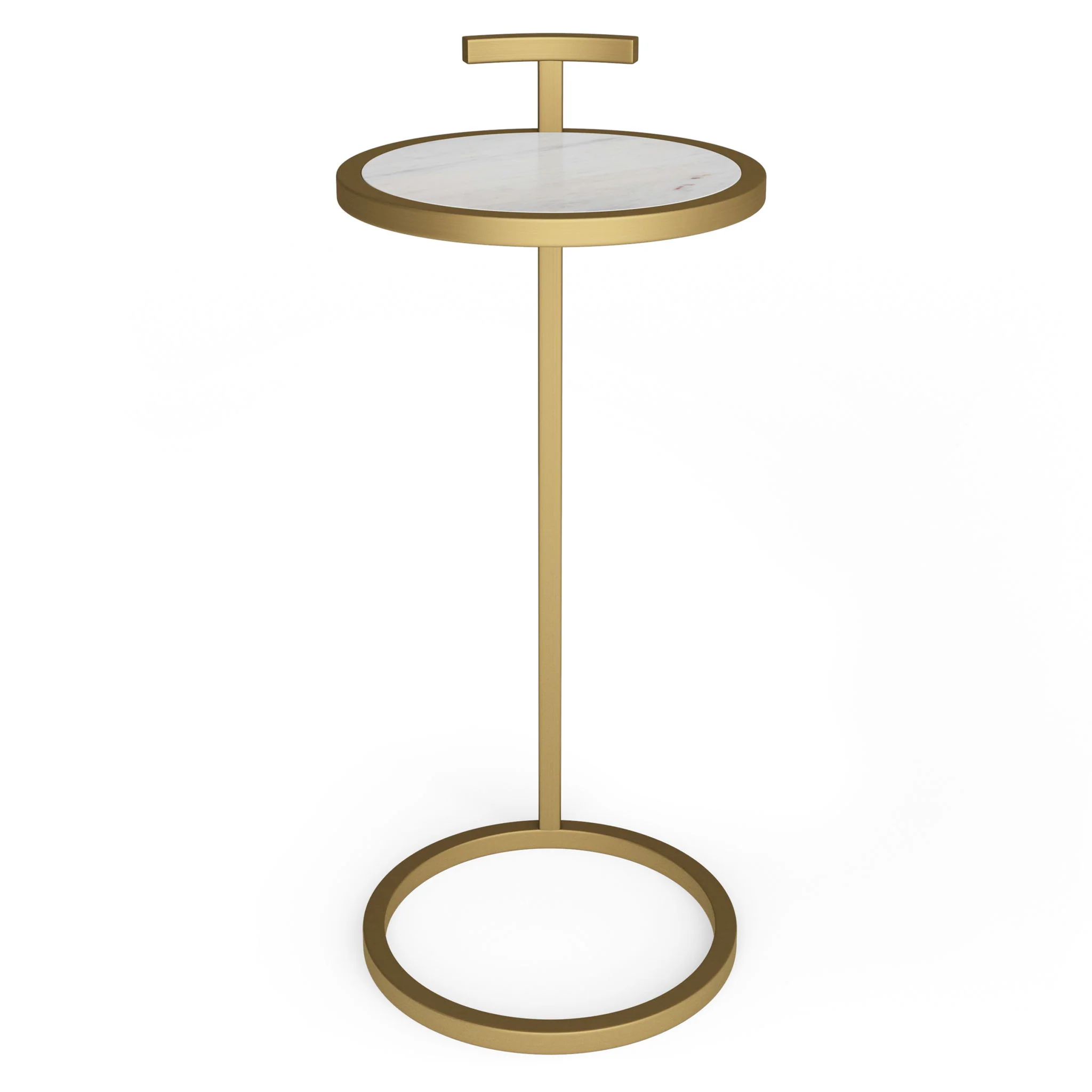 Brook - C Side Table - White / Gold - Image 3