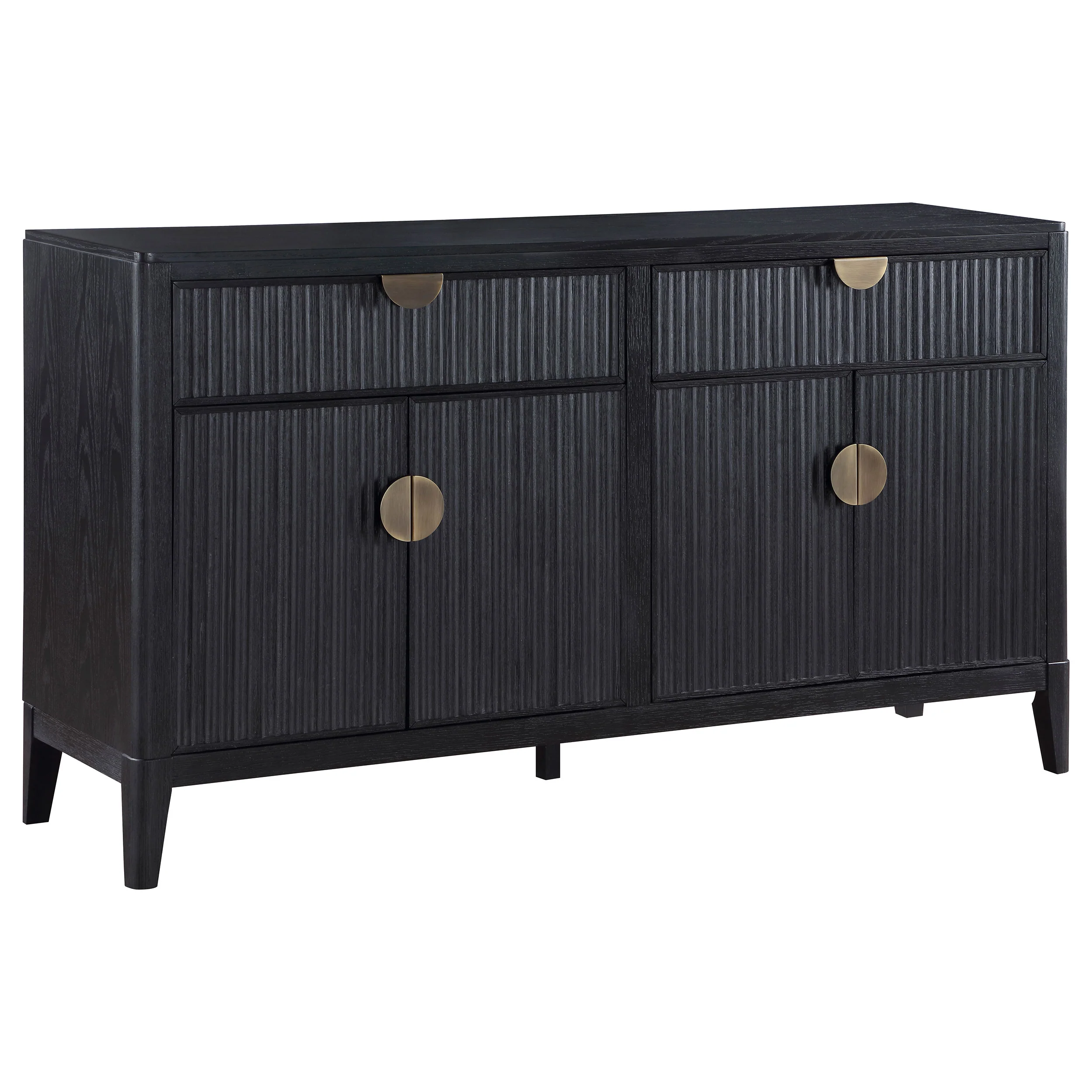 Brookmead 4-Door Sideboard Buffet Storage Cabinet Black