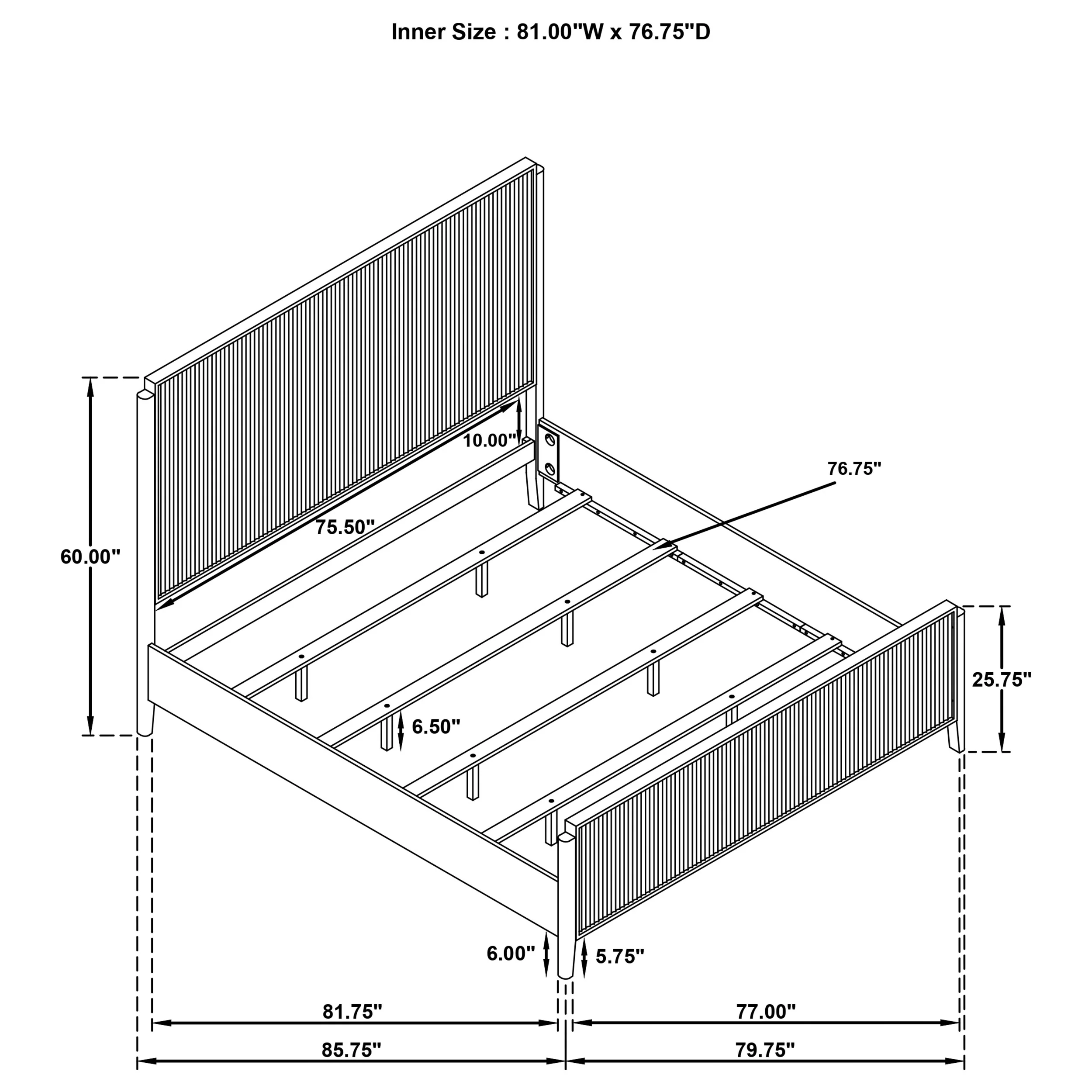 Brookmead Wood Eastern King Panel Bed Black - Image 7