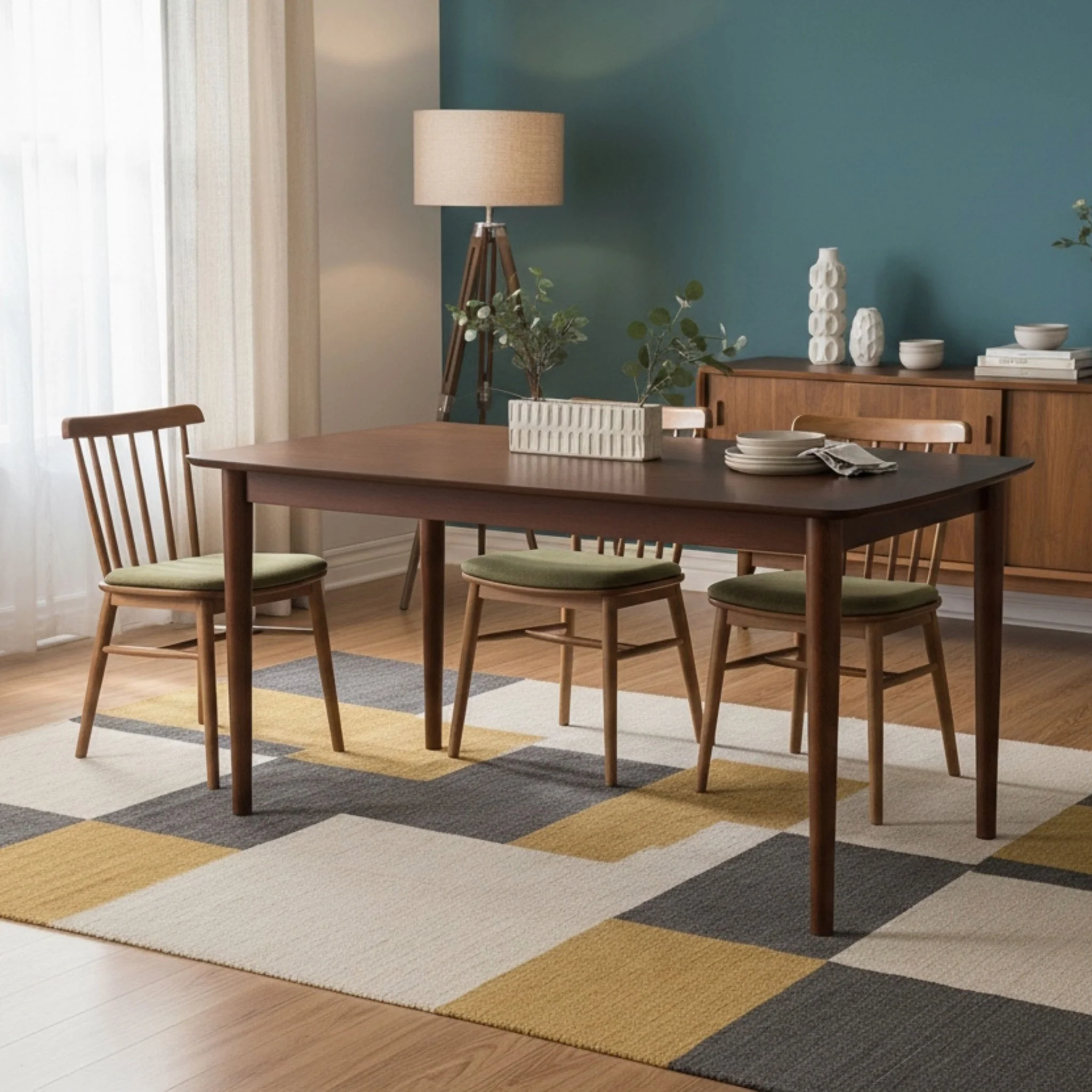 Bryson - Rectangular Leg Dining Table - Walnut - Image 5