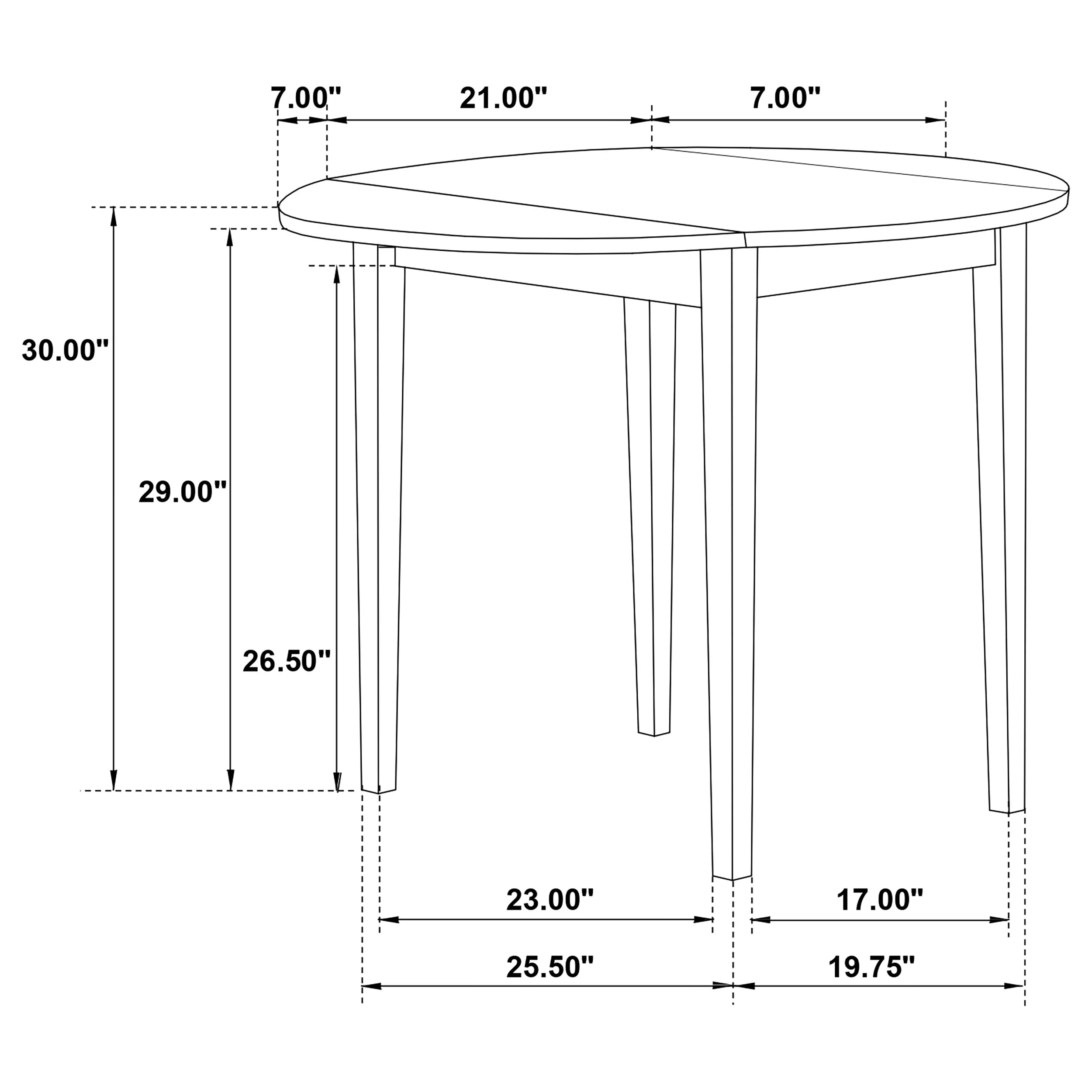 Bucknell 3-Piece Round Drop Leaf Dining Table Set Cappuccino - Image 12