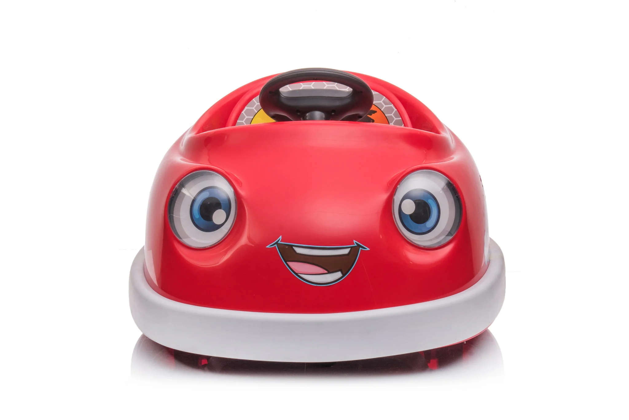 Bumper Car For Kids, 12V Dual Drive 1-6 Years Old Children's Electric Car With Pushrod Dinner Plate USB Bt Music Rocking Horse Mode Anti-Collision Bumper Ride On Car - Image 21