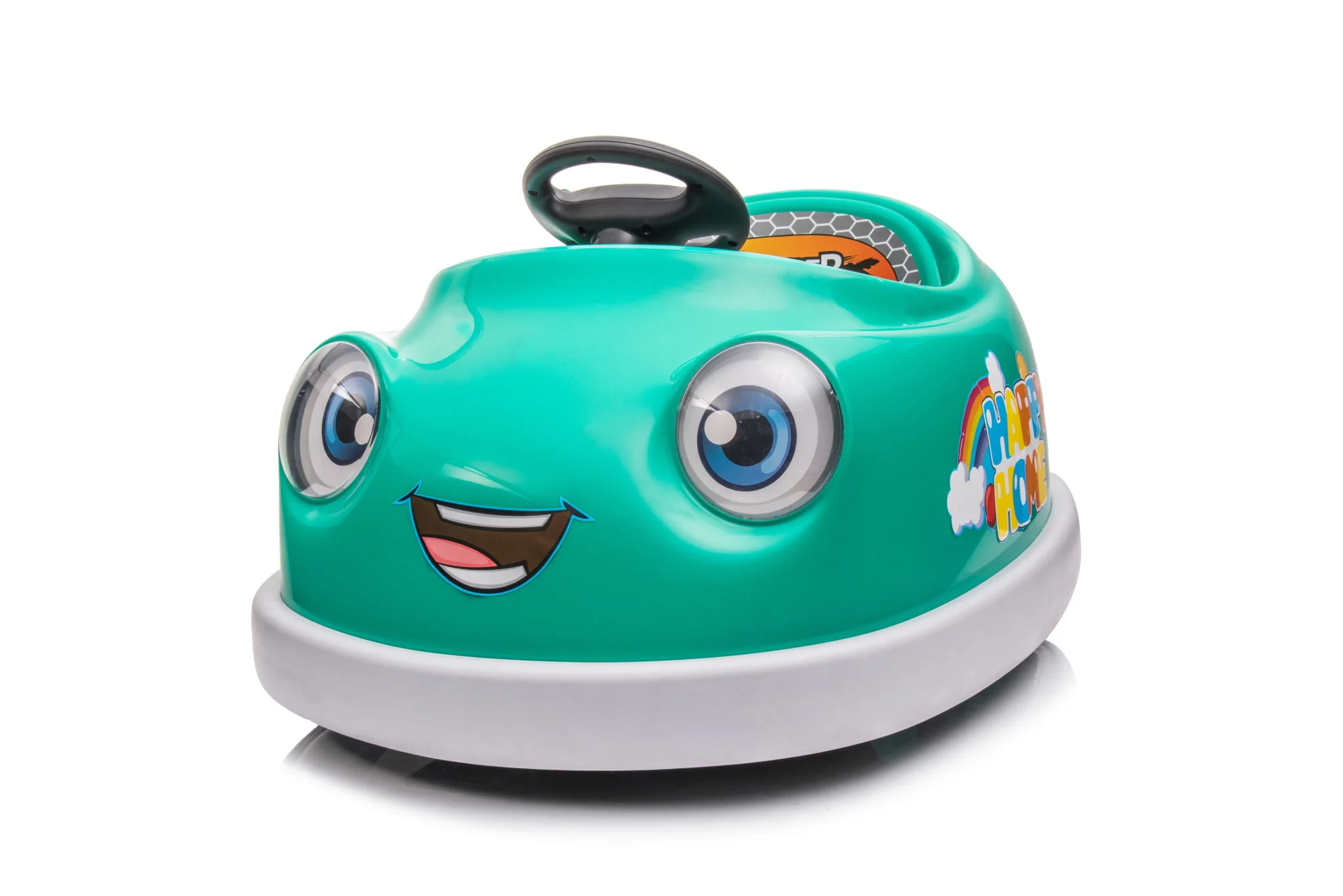 Bumper Car For Kids, 12V Dual Drive 1-6 Years Old Children's Electric Car With Pushrod Dinner Plate USB Bt Music Rocking Horse Mode Anti-Collision Bumper Ride On Car - Image 22