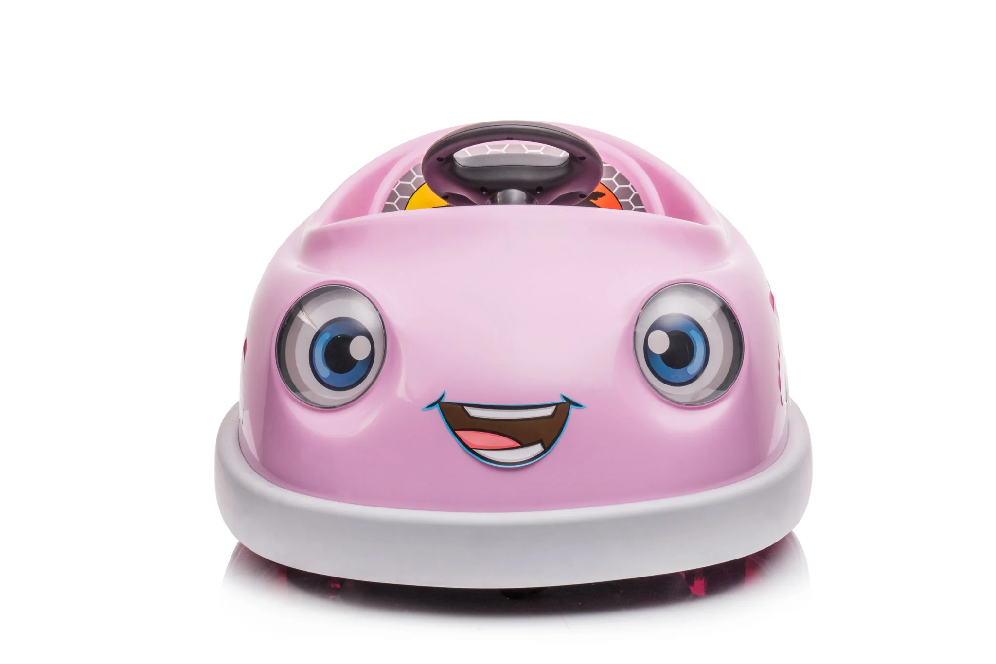 Bumper Car For Kids, 12V Dual Drive 1-6 Years Old Children's Electric Car With Pushrod Dinner Plate USB Bt Music Rocking Horse Mode Anti-Collision Bumper Ride On Car - Image 25