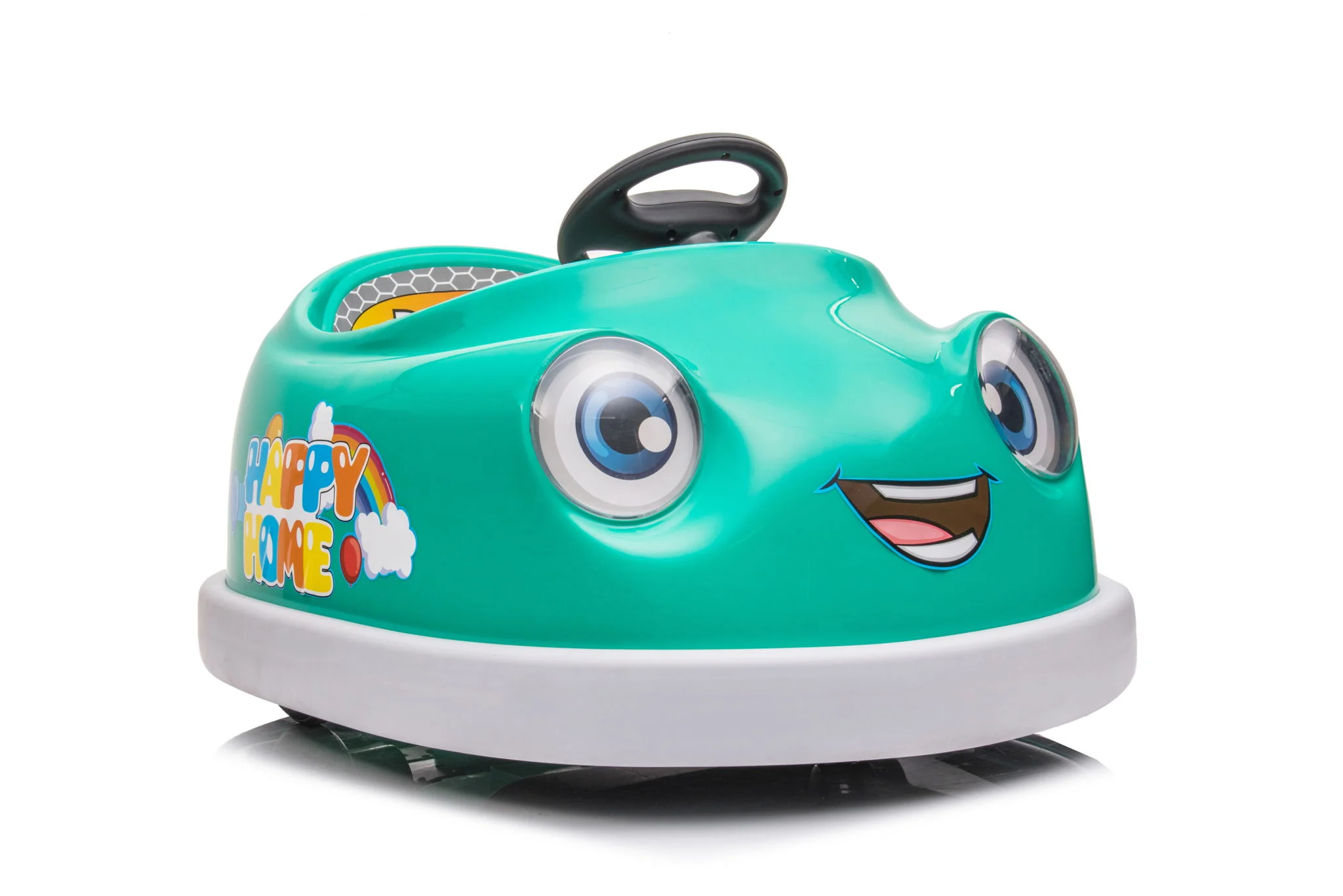 Bumper Car For Kids, 12V Dual Drive 1-6 Years Old Children's Electric Car With Pushrod Dinner Plate USB Bt Music Rocking Horse Mode Anti-Collision Bumper Ride On Car - Image 28