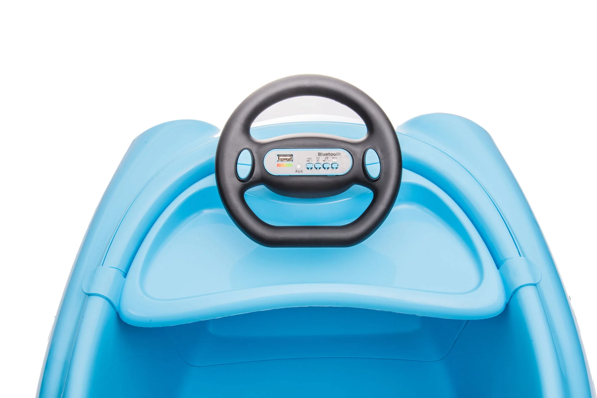 Bumper Car For Kids, 12V Dual Drive 1-6 Years Old Children's Electric Car With Pushrod Dinner Plate USB Bt Music Rocking Horse Mode Anti-Collision Bumper Ride On Car - Image 9