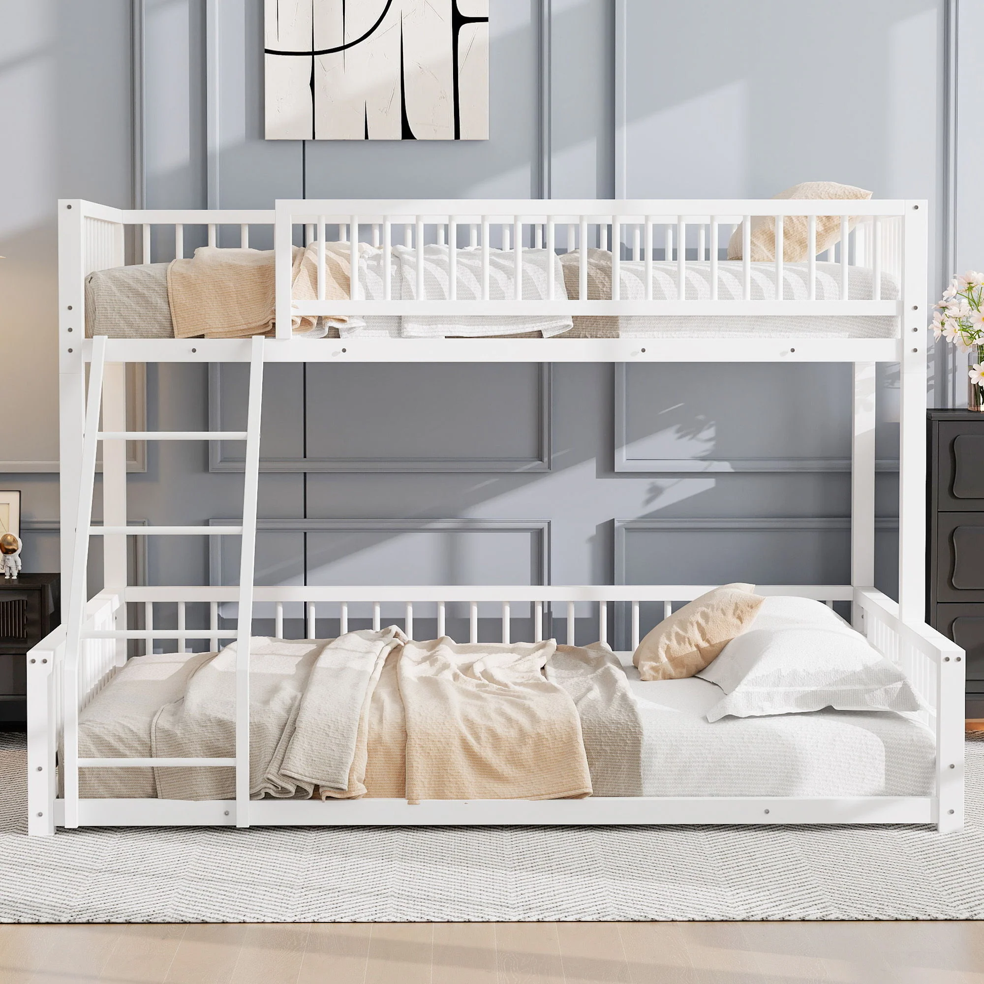 Bunk Bed Frame With Ladder And Safety Guardrails - Image 20