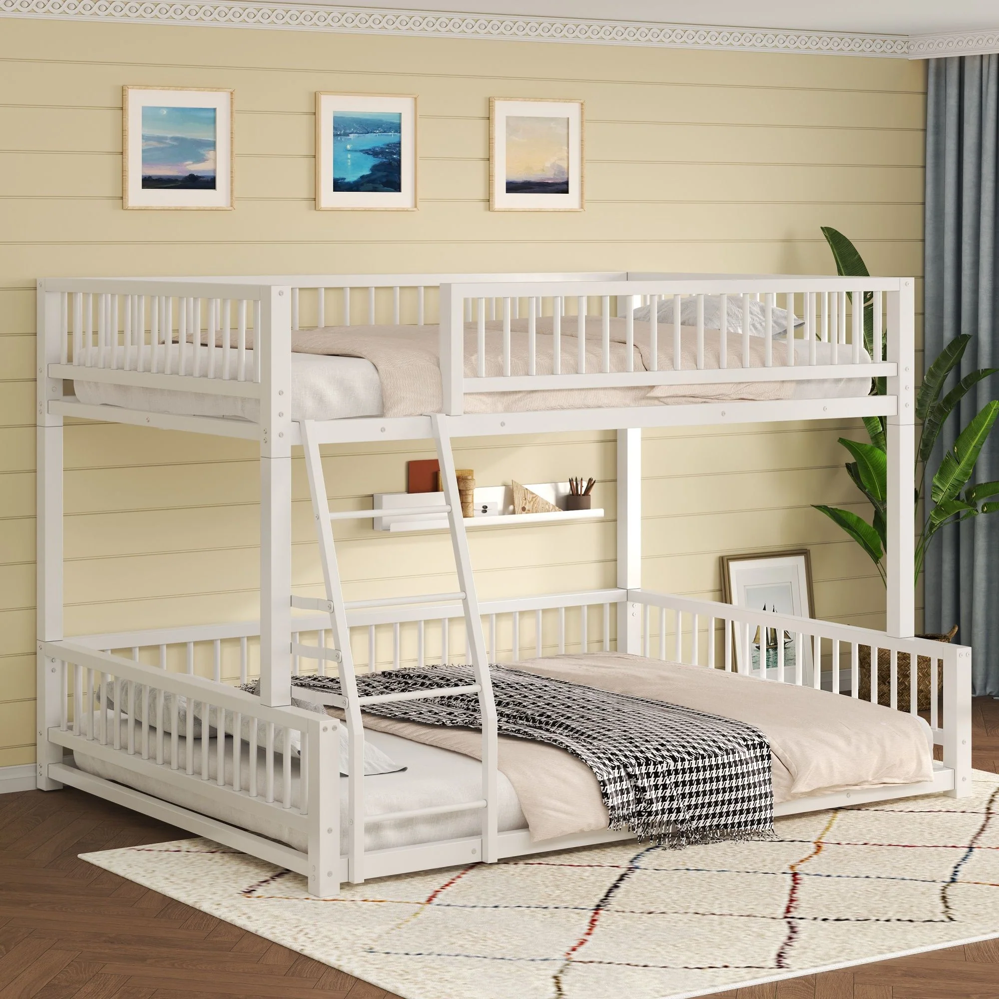 Bunk Bed Frame With Ladder And Safety Guardrails - Image 23