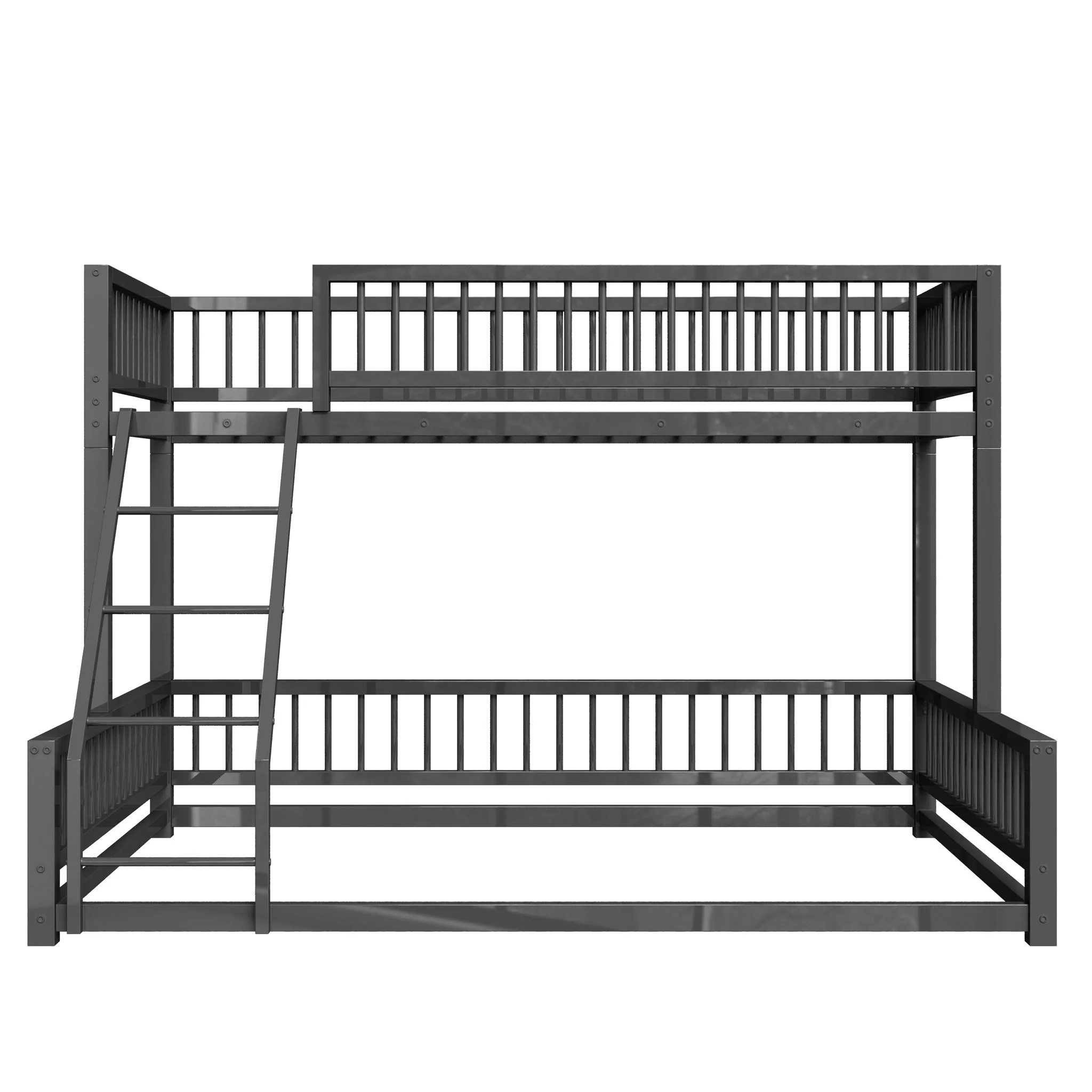 Bunk Bed Frame With Ladder And Safety Guardrails - Image 26