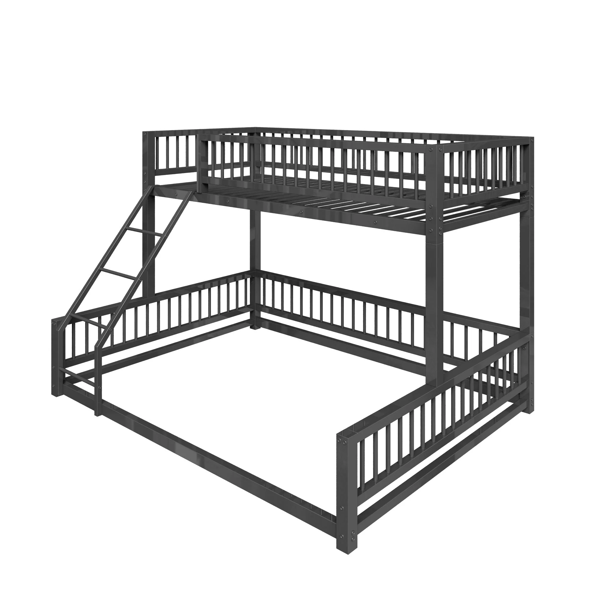 Bunk Bed Frame With Ladder And Safety Guardrails - Image 30