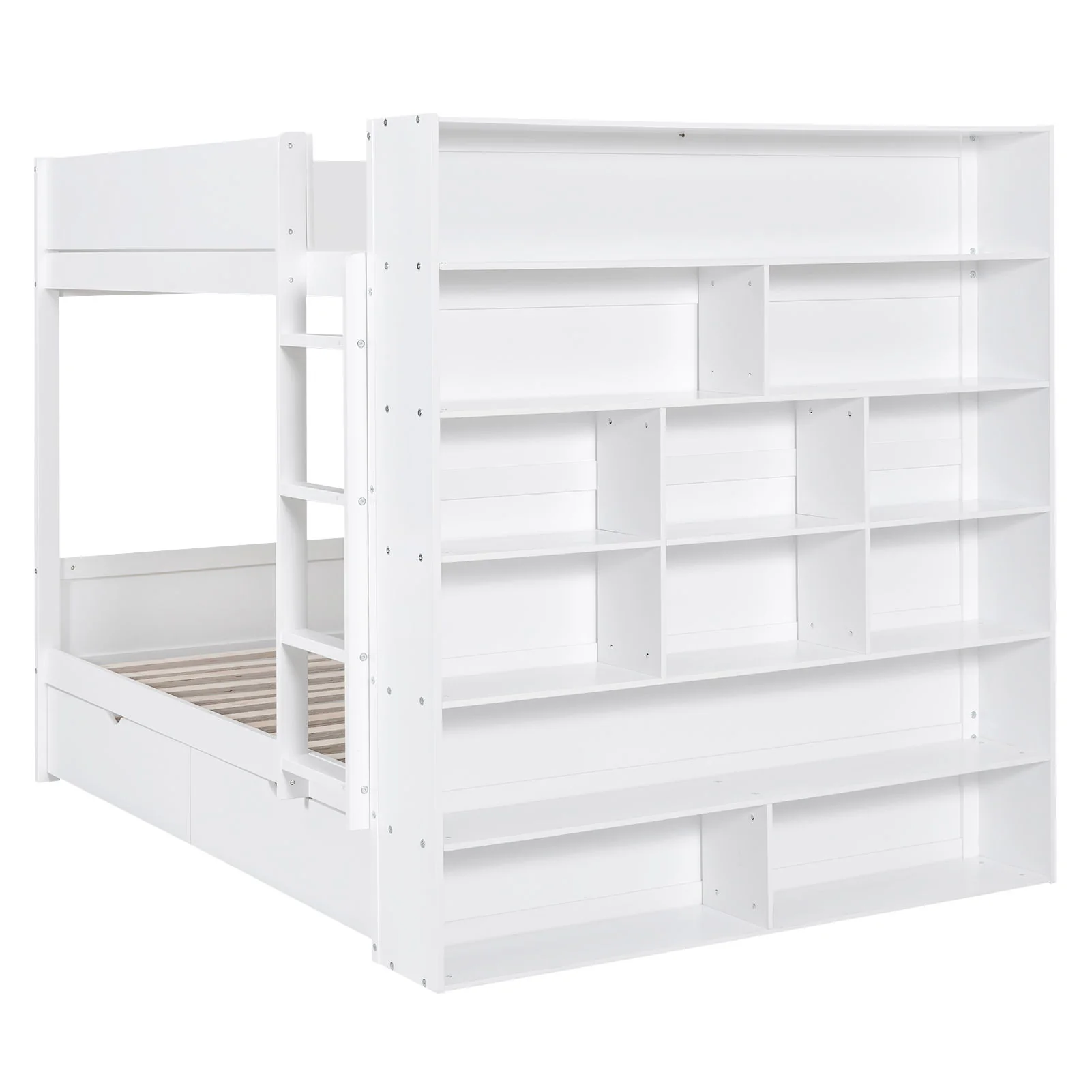 Bunk Bed With 2 Drawers And Multi Layer Cabinet - Image 7