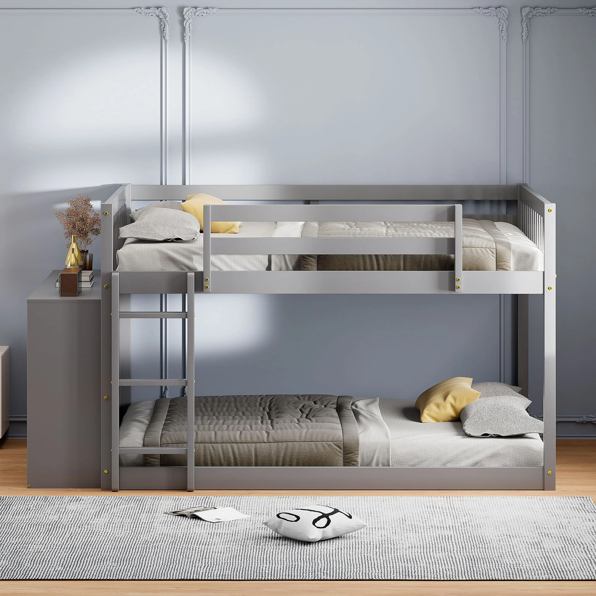 Bunk Bed With 4 Drawers And 3 Shelves - Image 39