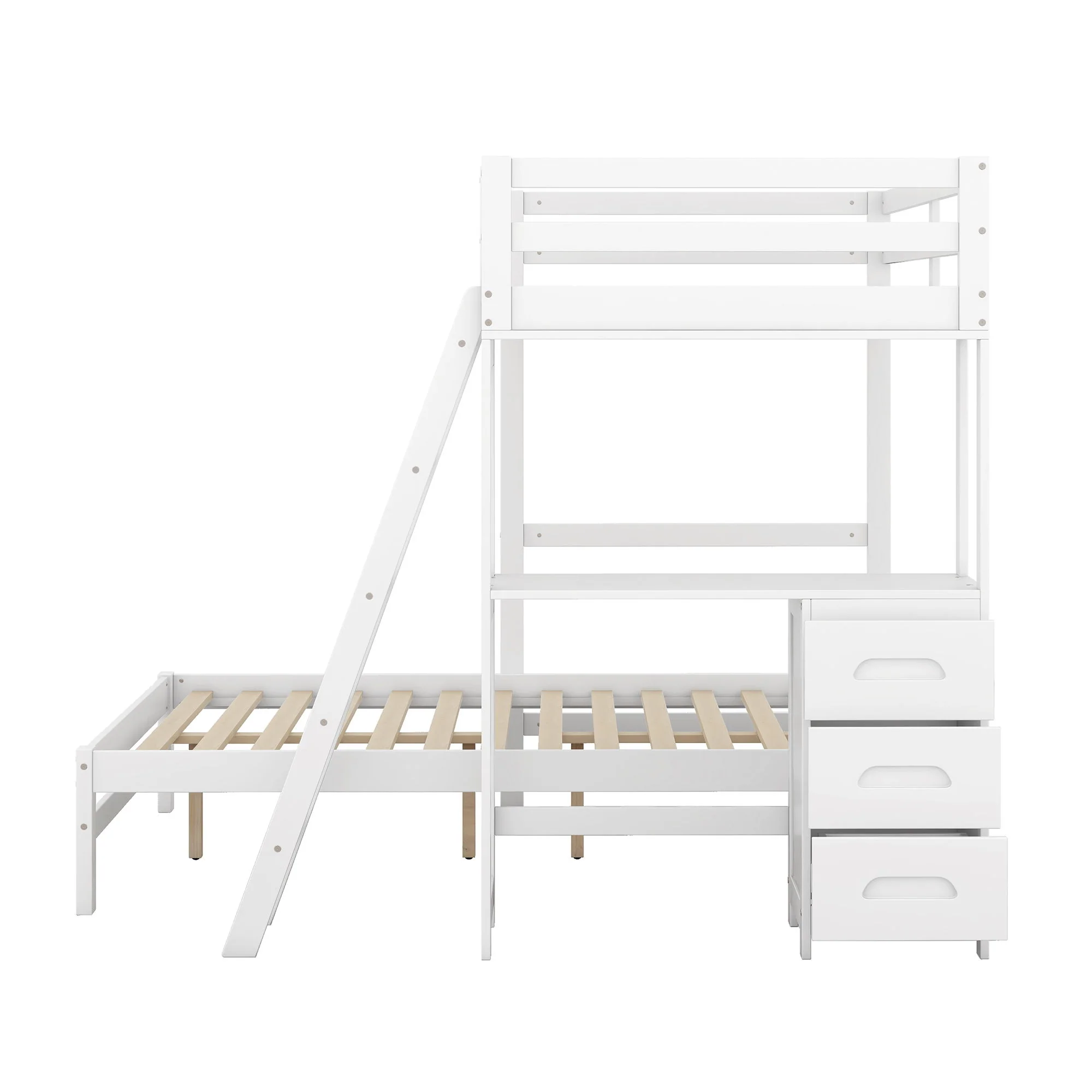 Bunk Bed With Built In Desk And 3 Drawers - Image 22
