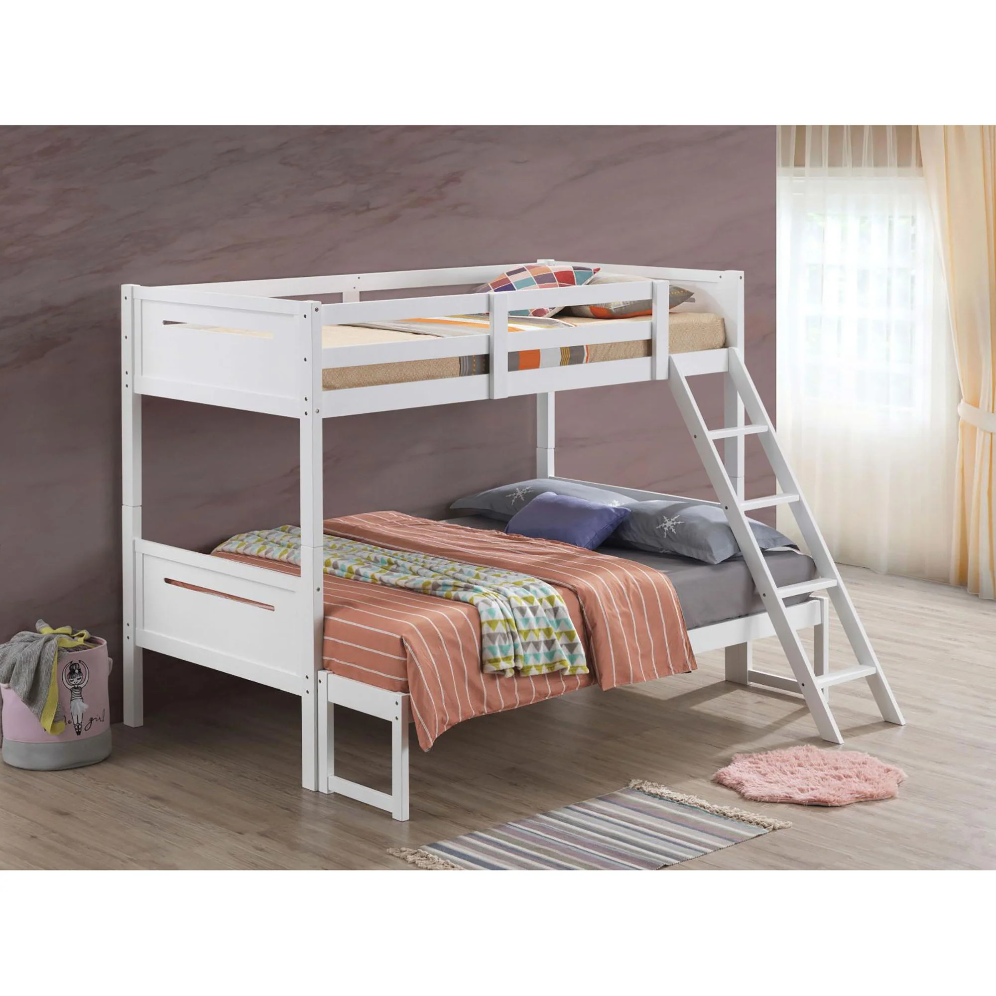 Bunk Bed With Built In Ladder, Safety Guardrails And Angled Access Step - Image 20