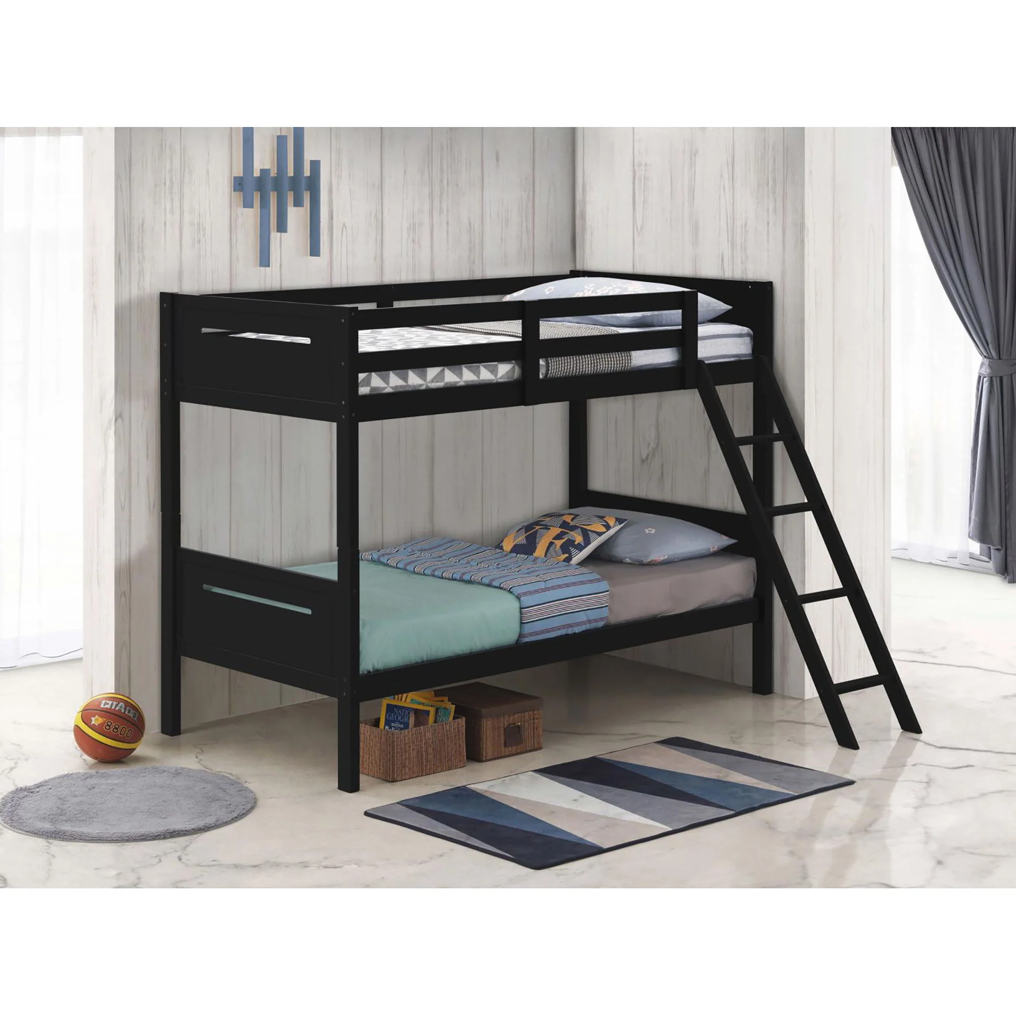 Bunk Bed With Built In Ladder, Safety Guardrails And Angled Access Step - Image 35
