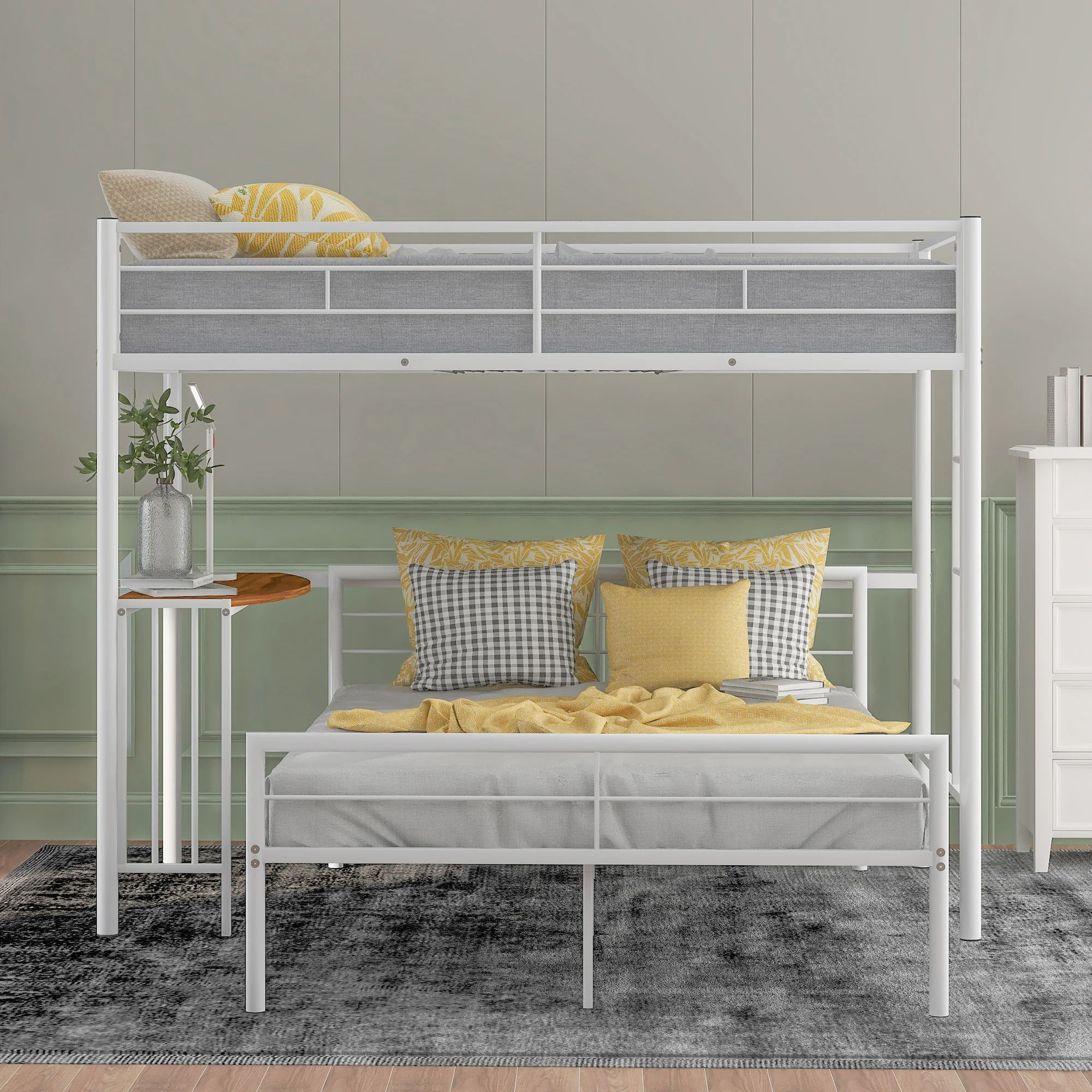 Bunk Bed With Desk, Ladder And Quality Slats For Bedroom - Image 10