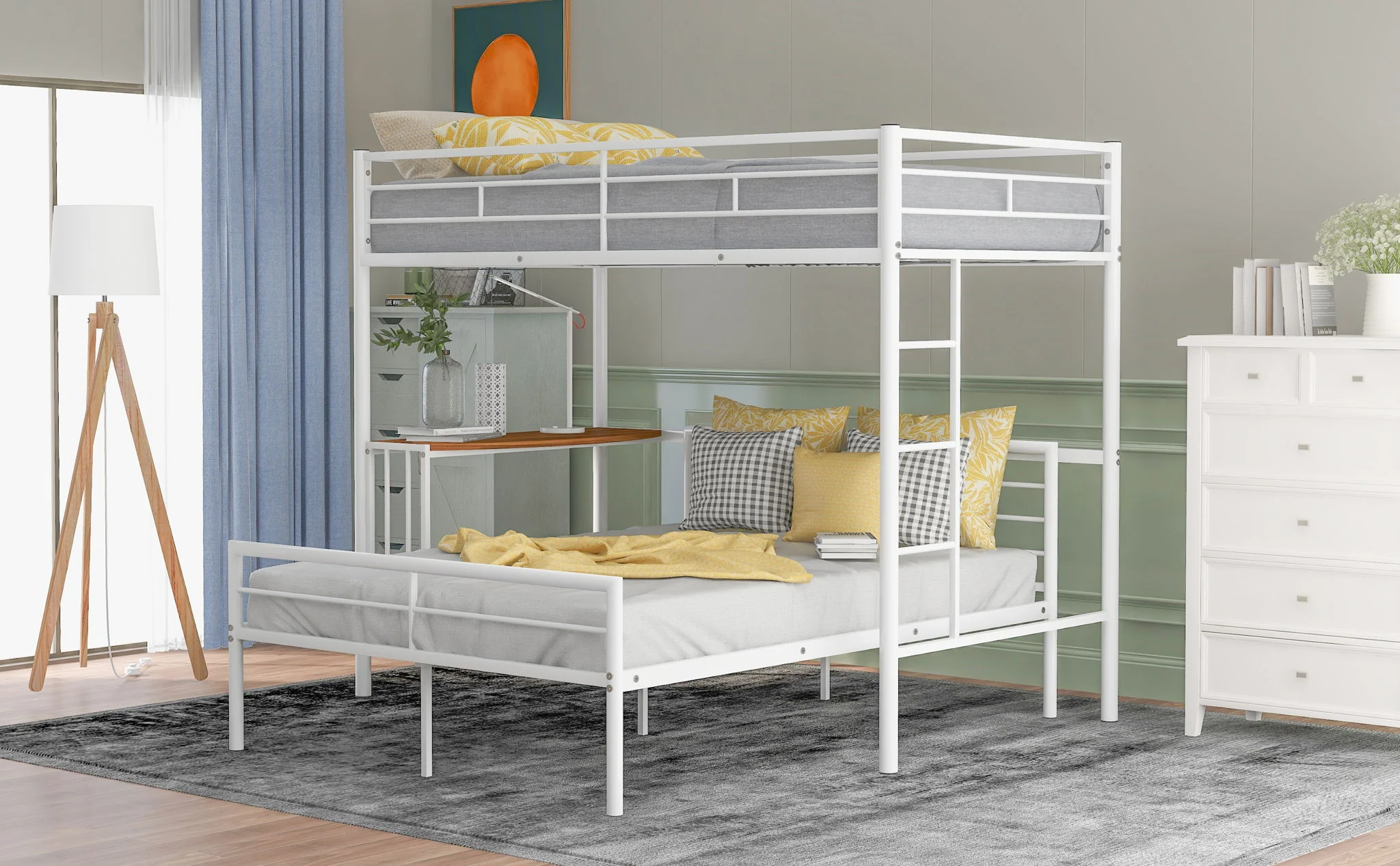 Bunk Bed With Desk, Ladder And Quality Slats For Bedroom - Image 21