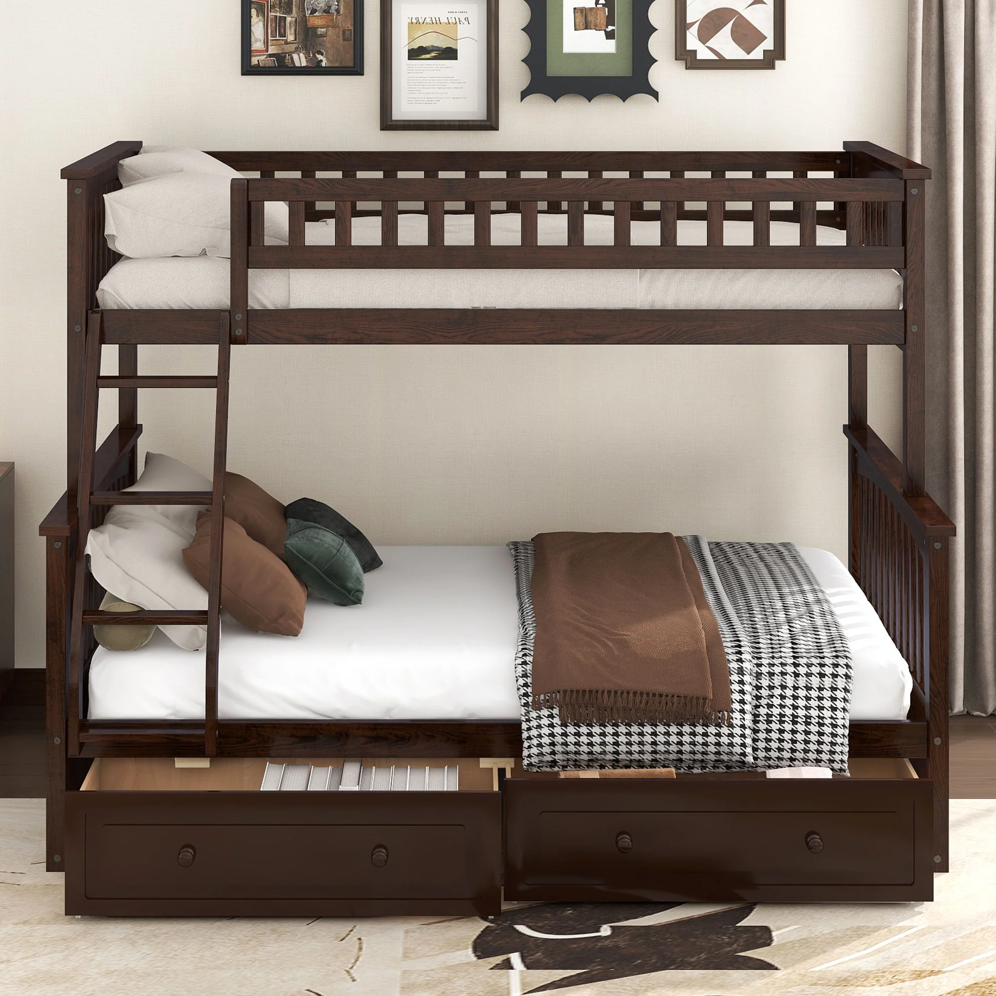 Bunk Bed With Drawers, Convertible Storage Bed - Image 18