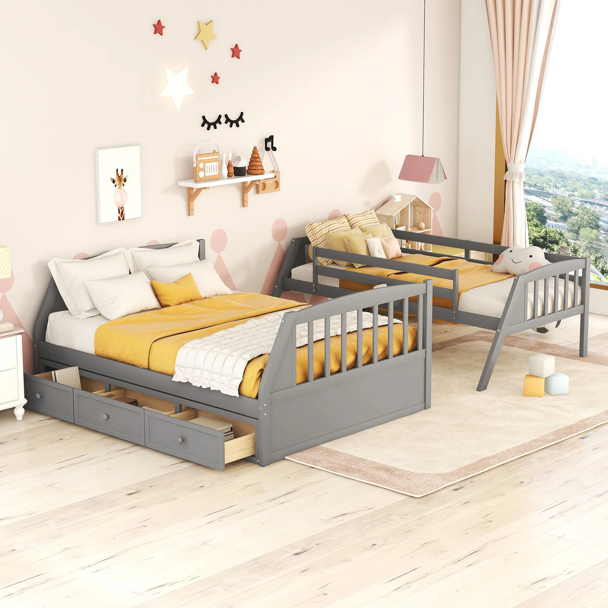 Bunk Bed With Drawers, Ladder And Storage Staircase - Image 16