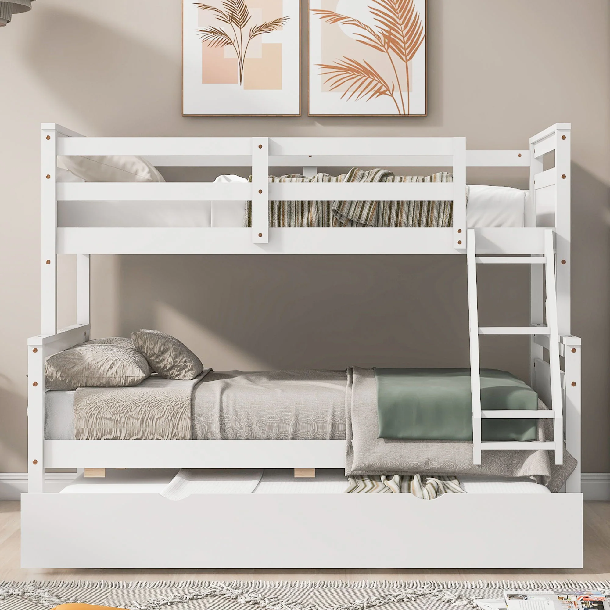 Bunk Bed With Ladder And Safety Guardrail - Image 13