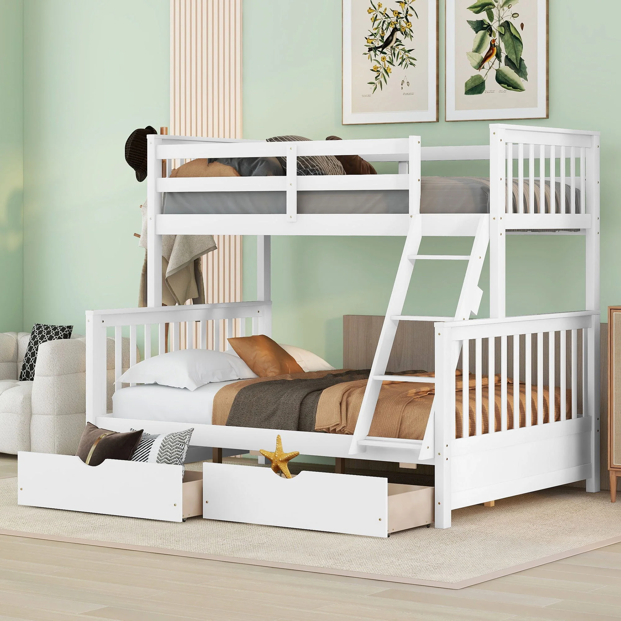 Bunk Bed With Ladders And 2 Storage Drawers - Image 102